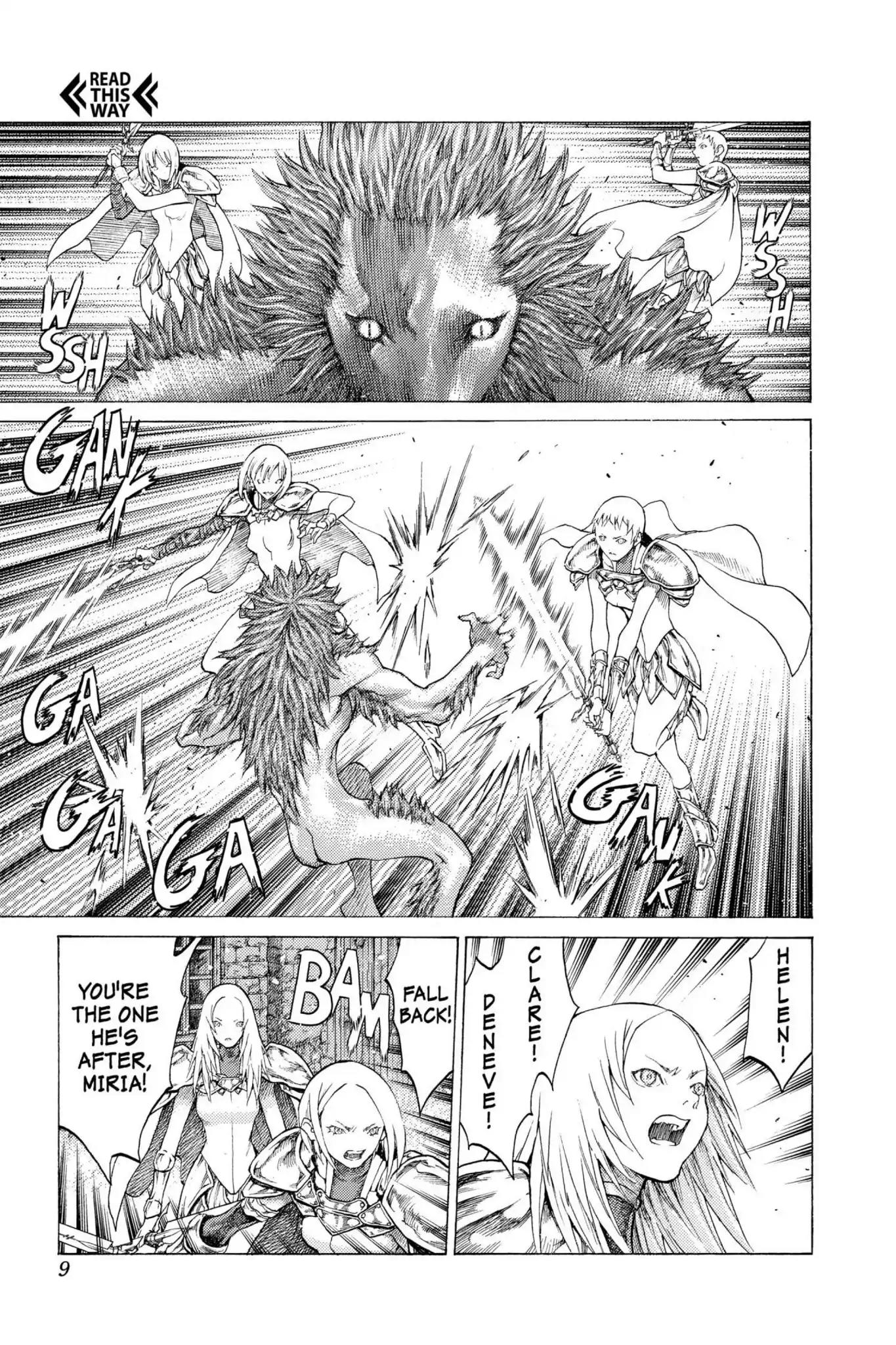 Claymore Chapter 58 page 9 - Chapter 58: Vol.11 Scene 58: The Assault on Pieta, Part 2