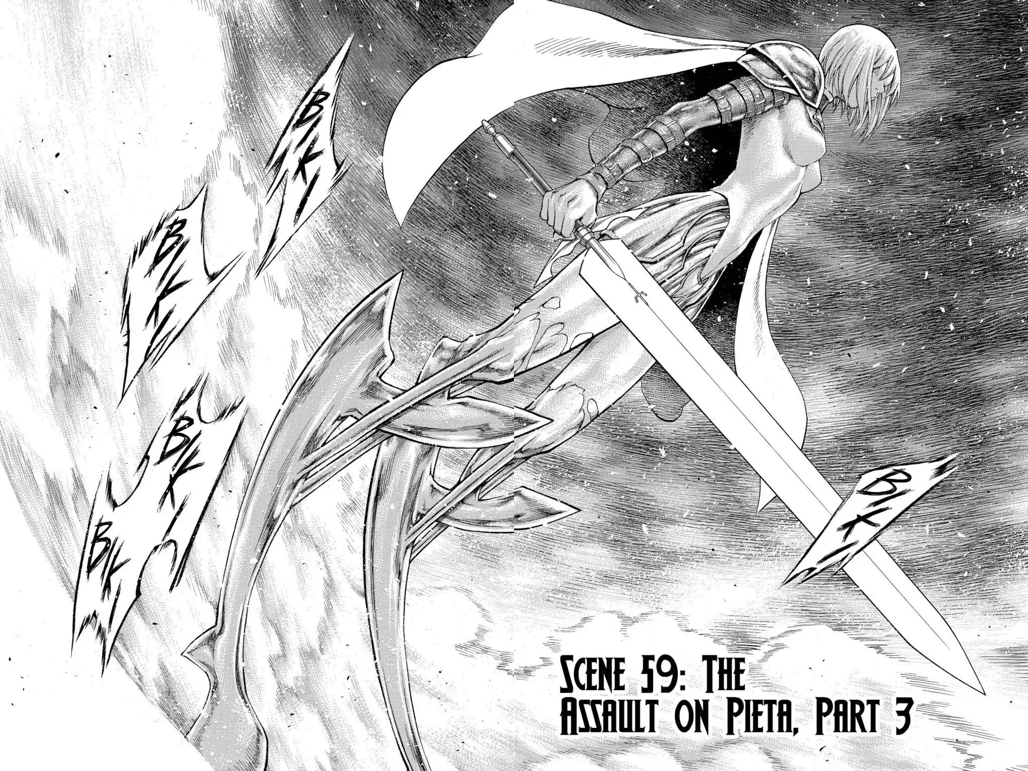 Claymore Chapter 59 page 2 - Chapter 59: Vol.11 Scene 59: The Assault on Pieta, Part 3