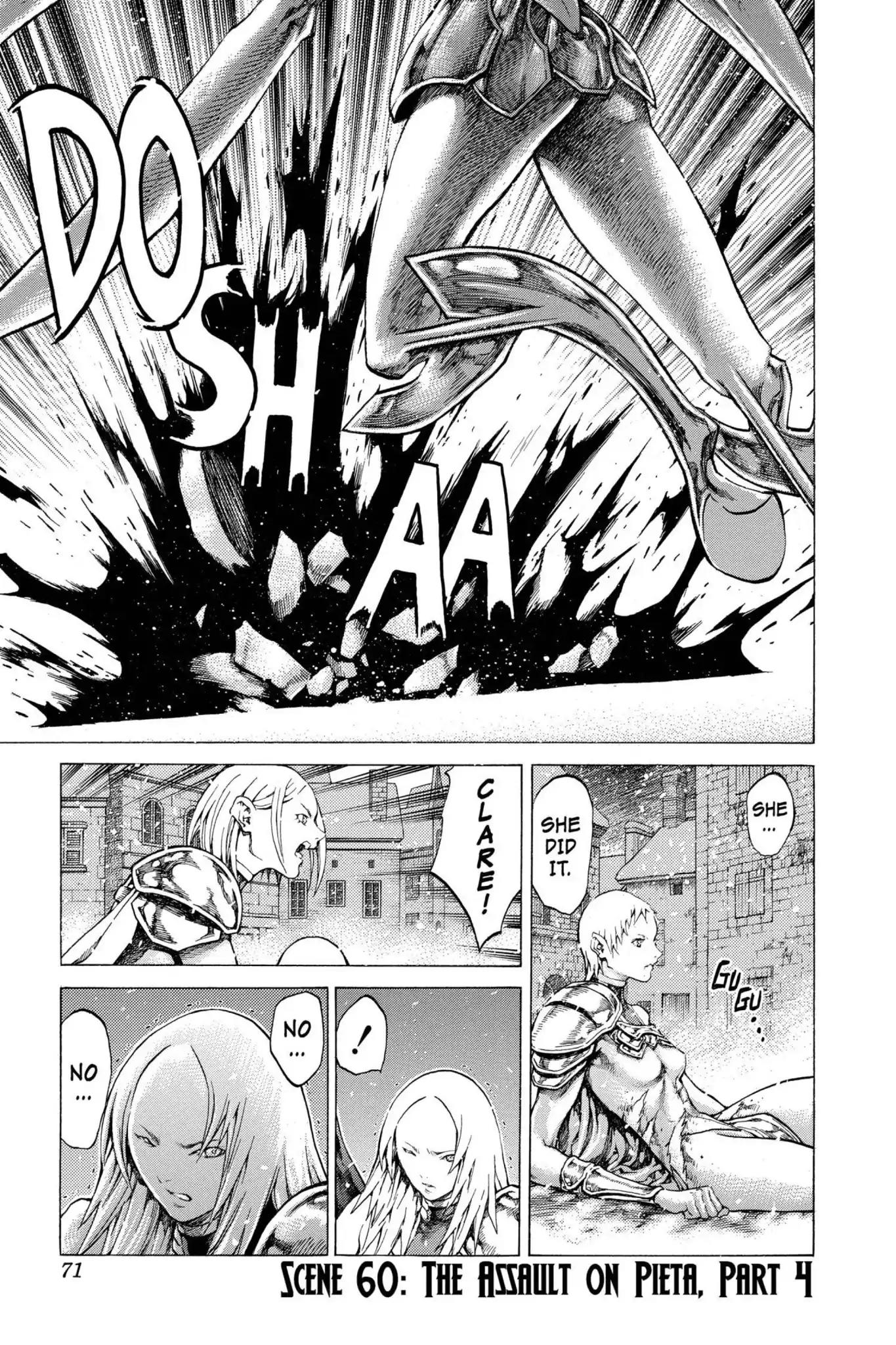Claymore Chapter 60 page 1 - Chapter 60: Vol.11 Scene 60: The Assault on Pieta, Part 4