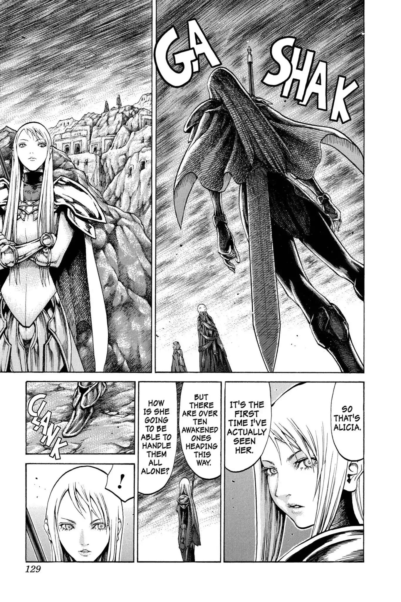 Claymore Chapter 62 page 4 - Chapter 62: Vol.11 Scene 62: Kindred of Paradise, Part 1