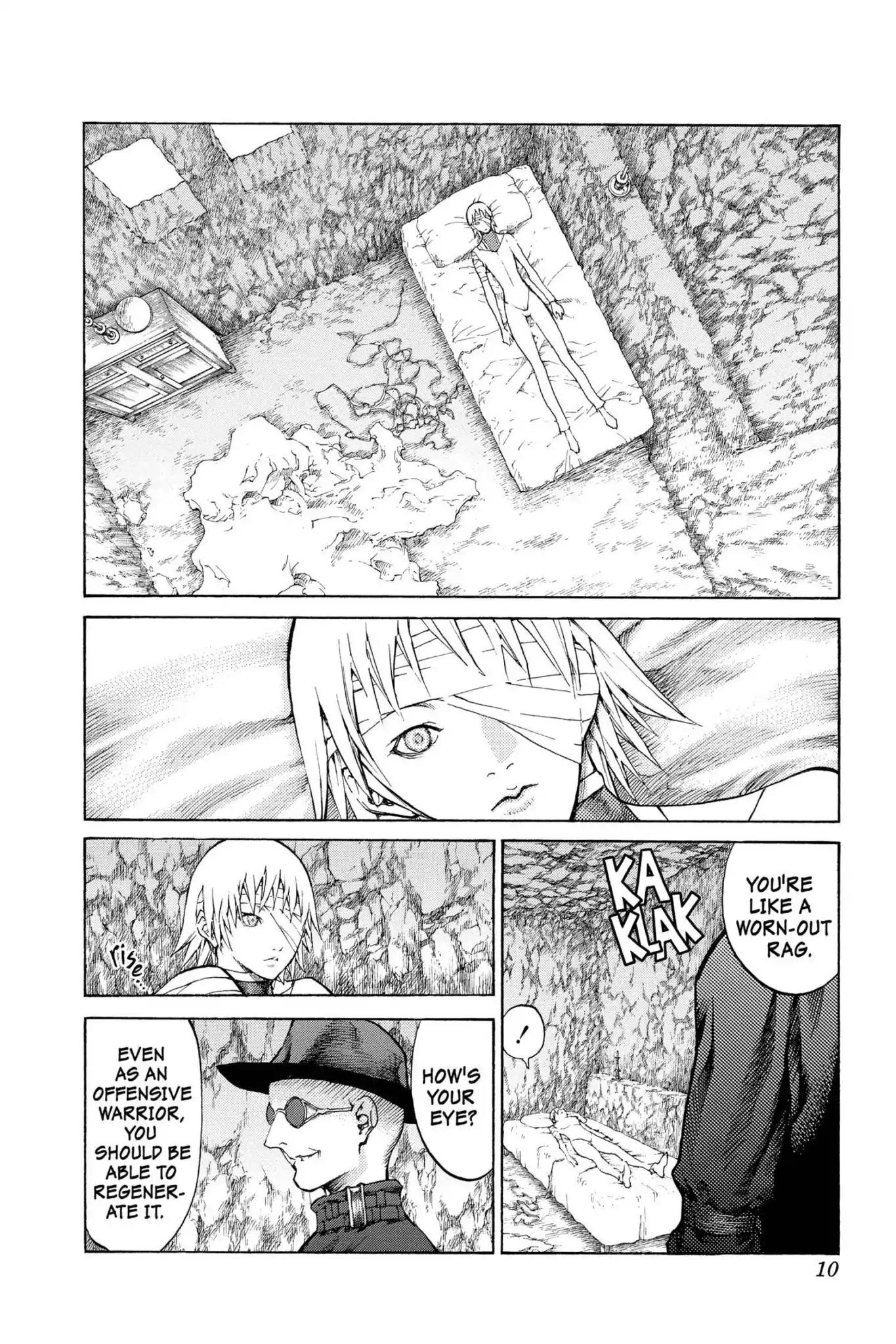 Claymore Chapter 64 page 10 - Chapter 64: Vol.12 Scene 64: Kindred of Paradise, Part 3