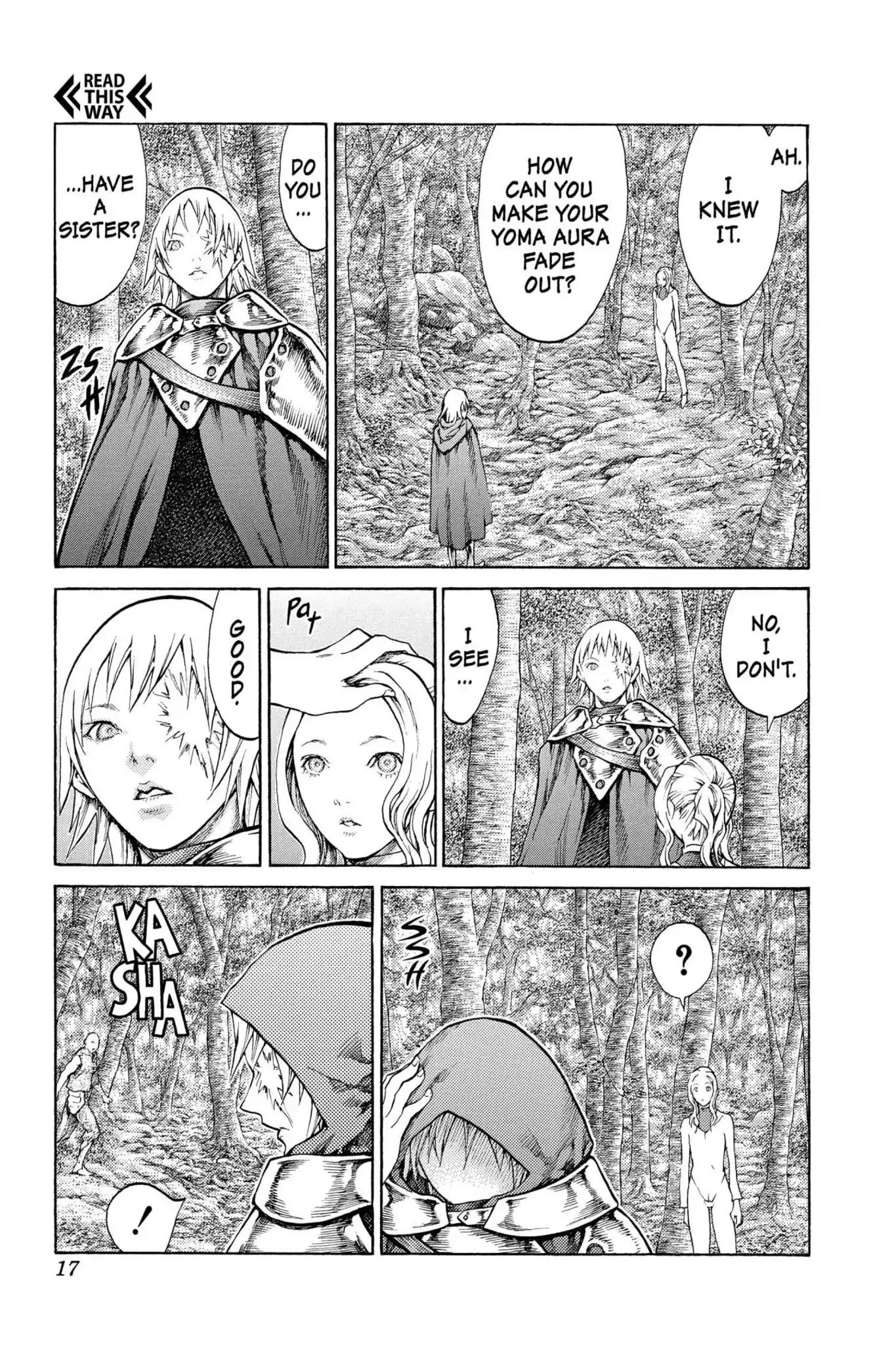 Claymore Chapter 64 page 17 - Chapter 64: Vol.12 Scene 64: Kindred of Paradise, Part 3