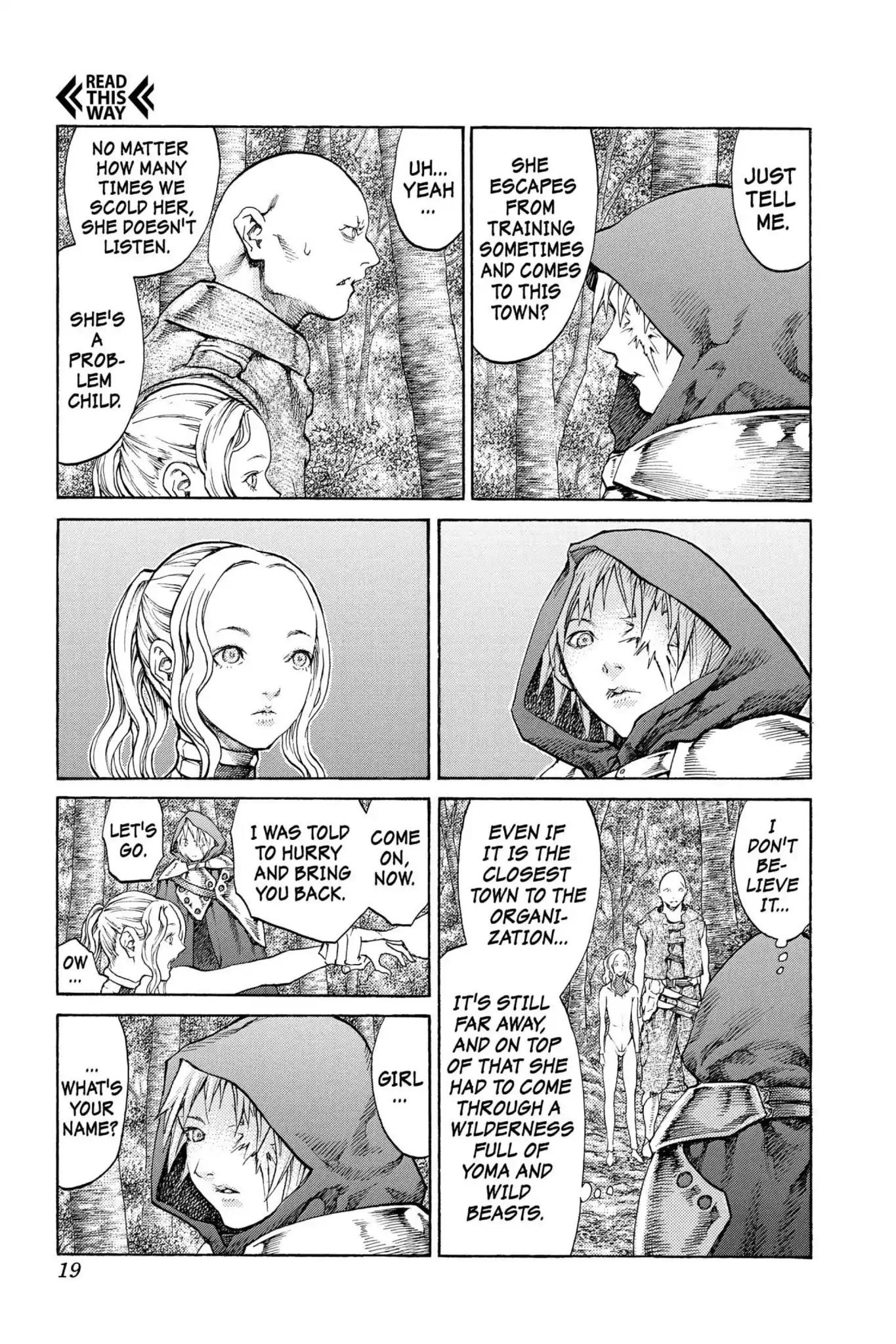 Claymore Chapter 64 page 19 - Chapter 64: Vol.12 Scene 64: Kindred of Paradise, Part 3