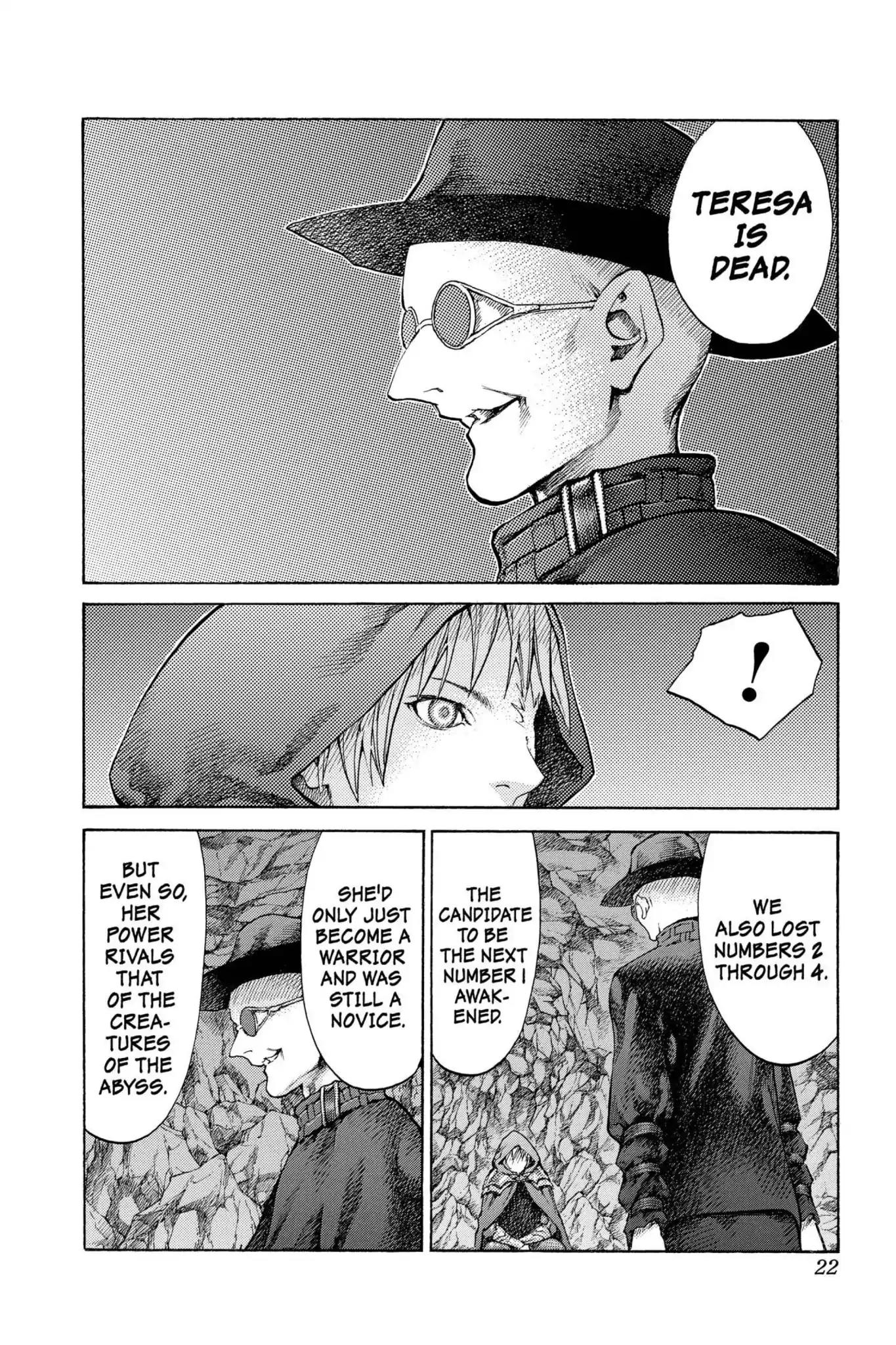 Claymore Chapter 64 page 22 - Chapter 64: Vol.12 Scene 64: Kindred of Paradise, Part 3