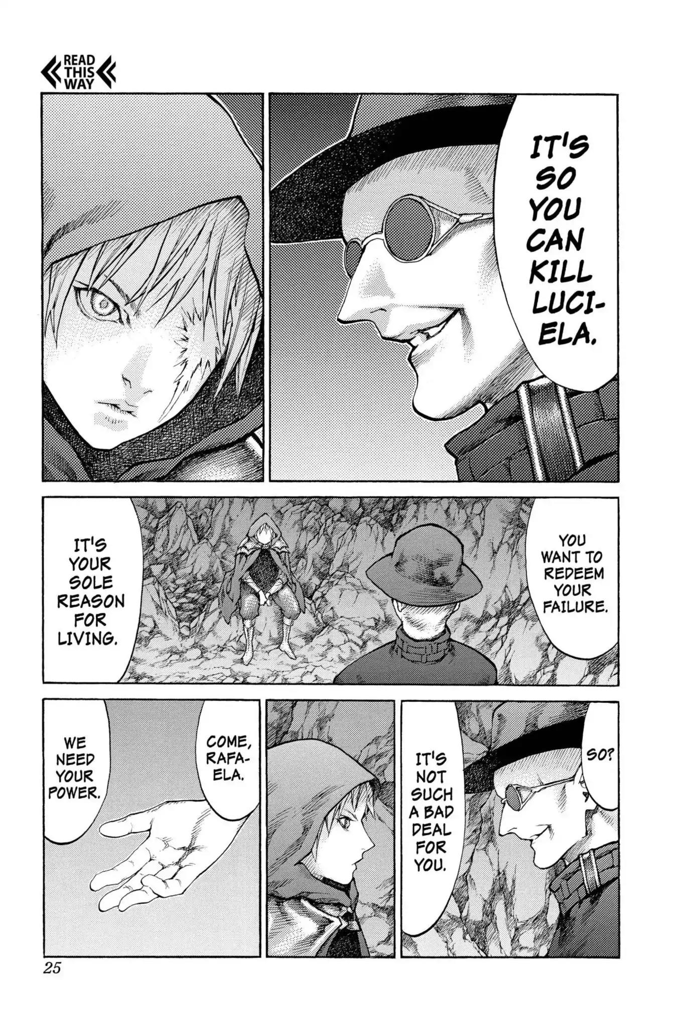 Claymore Chapter 64 page 25 - Chapter 64: Vol.12 Scene 64: Kindred of Paradise, Part 3