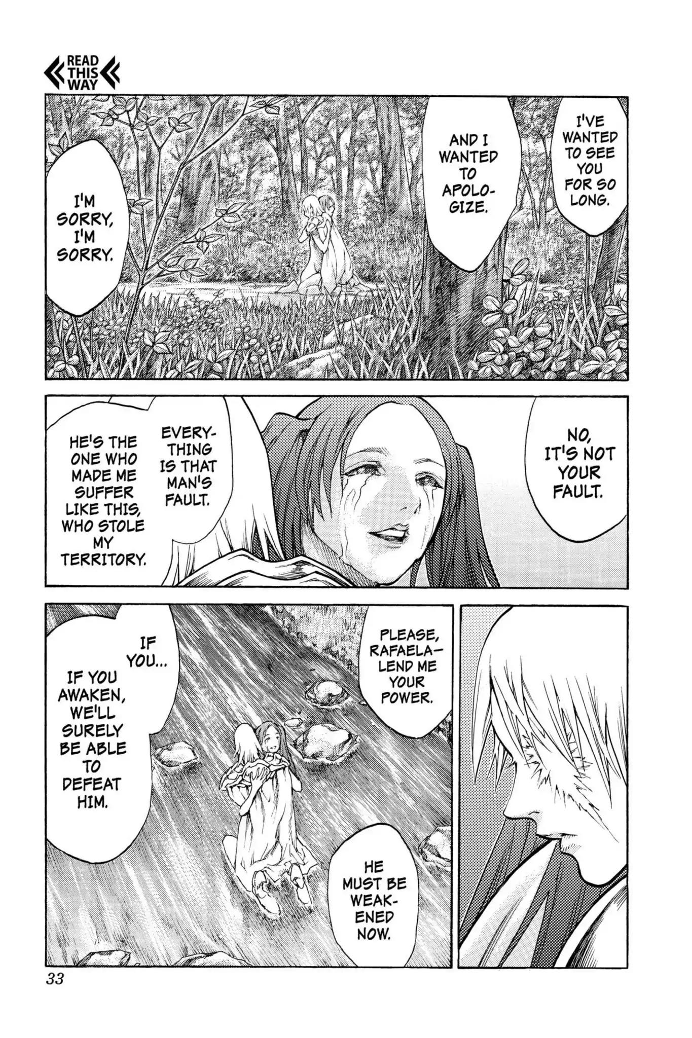 Claymore Chapter 64 page 33 - Chapter 64: Vol.12 Scene 64: Kindred of Paradise, Part 3