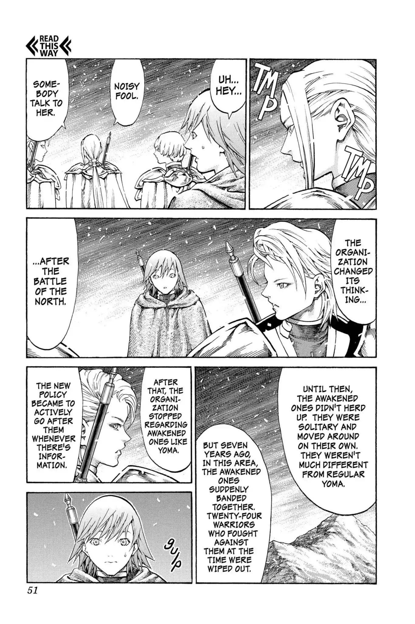 Claymore Chapter 65 page 12 - Chapter 65: Vol.12 Scene 65: The Souls of the Fallen, Part 1