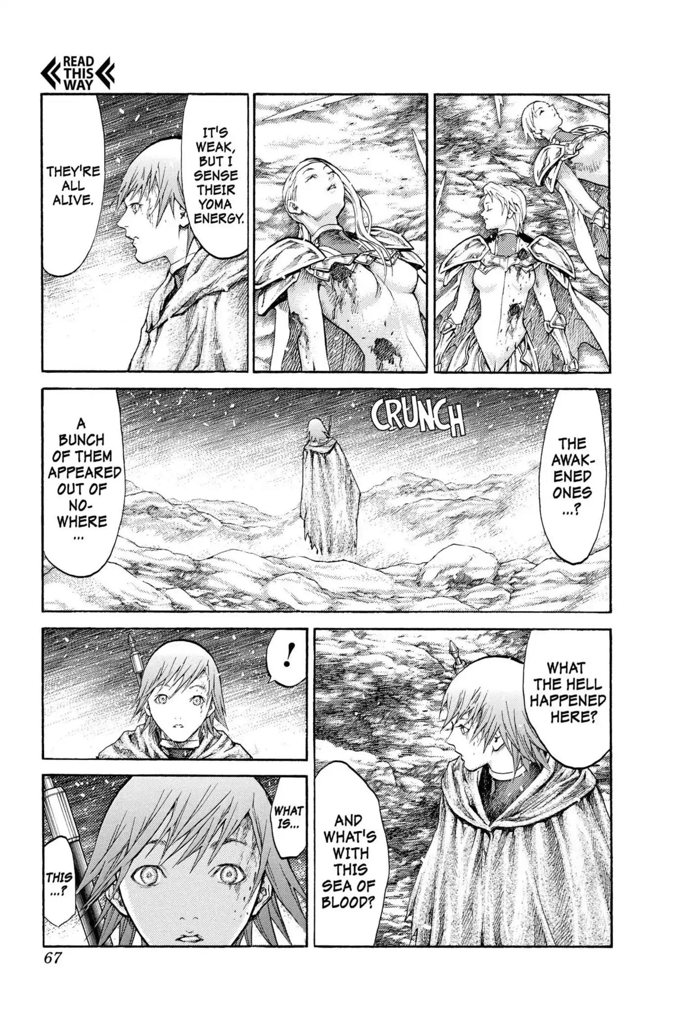 Claymore Chapter 65 page 28 - Chapter 65: Vol.12 Scene 65: The Souls of the Fallen, Part 1