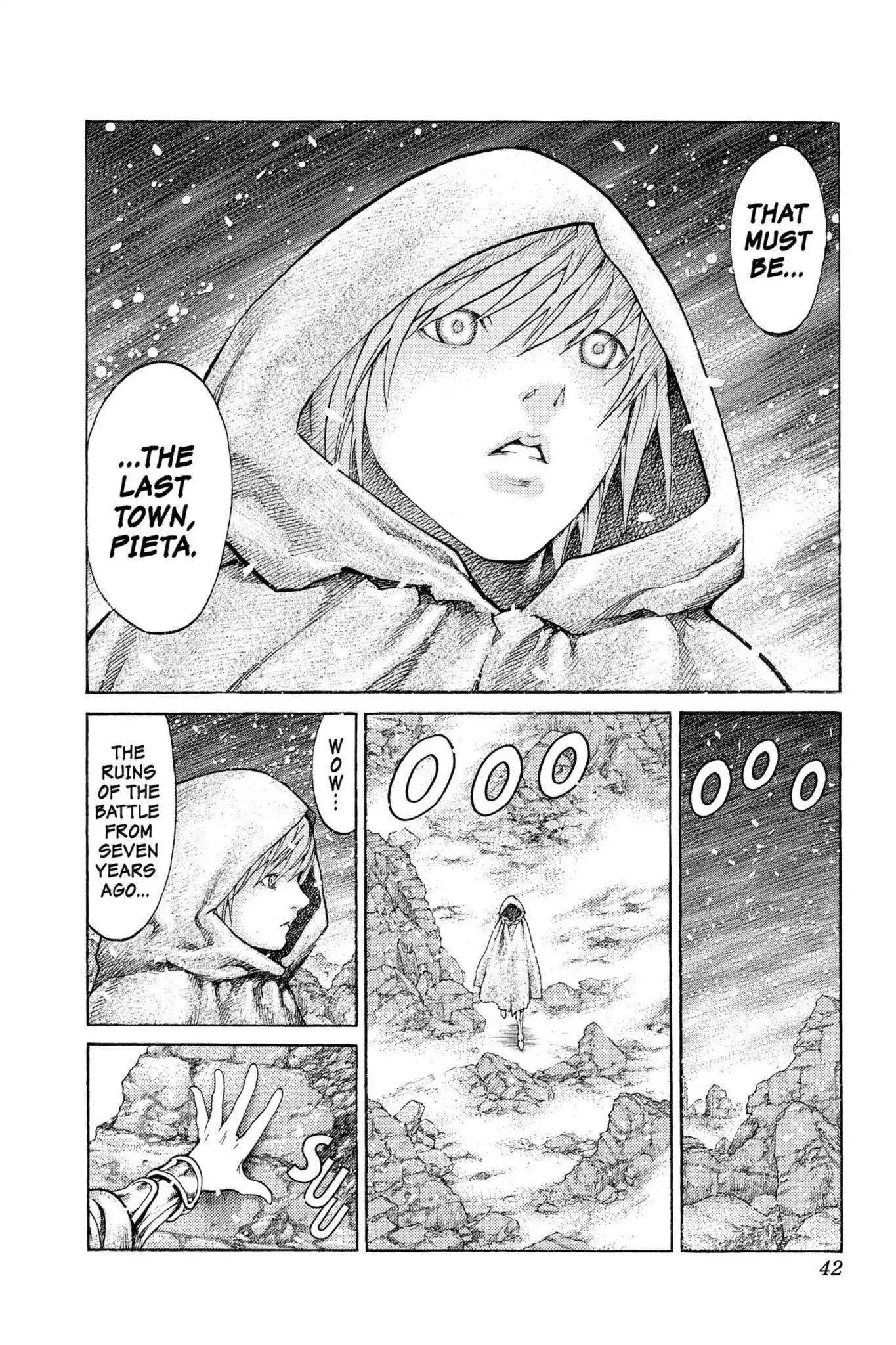Claymore Chapter 65 page 3 - Chapter 65: Vol.12 Scene 65: The Souls of the Fallen, Part 1