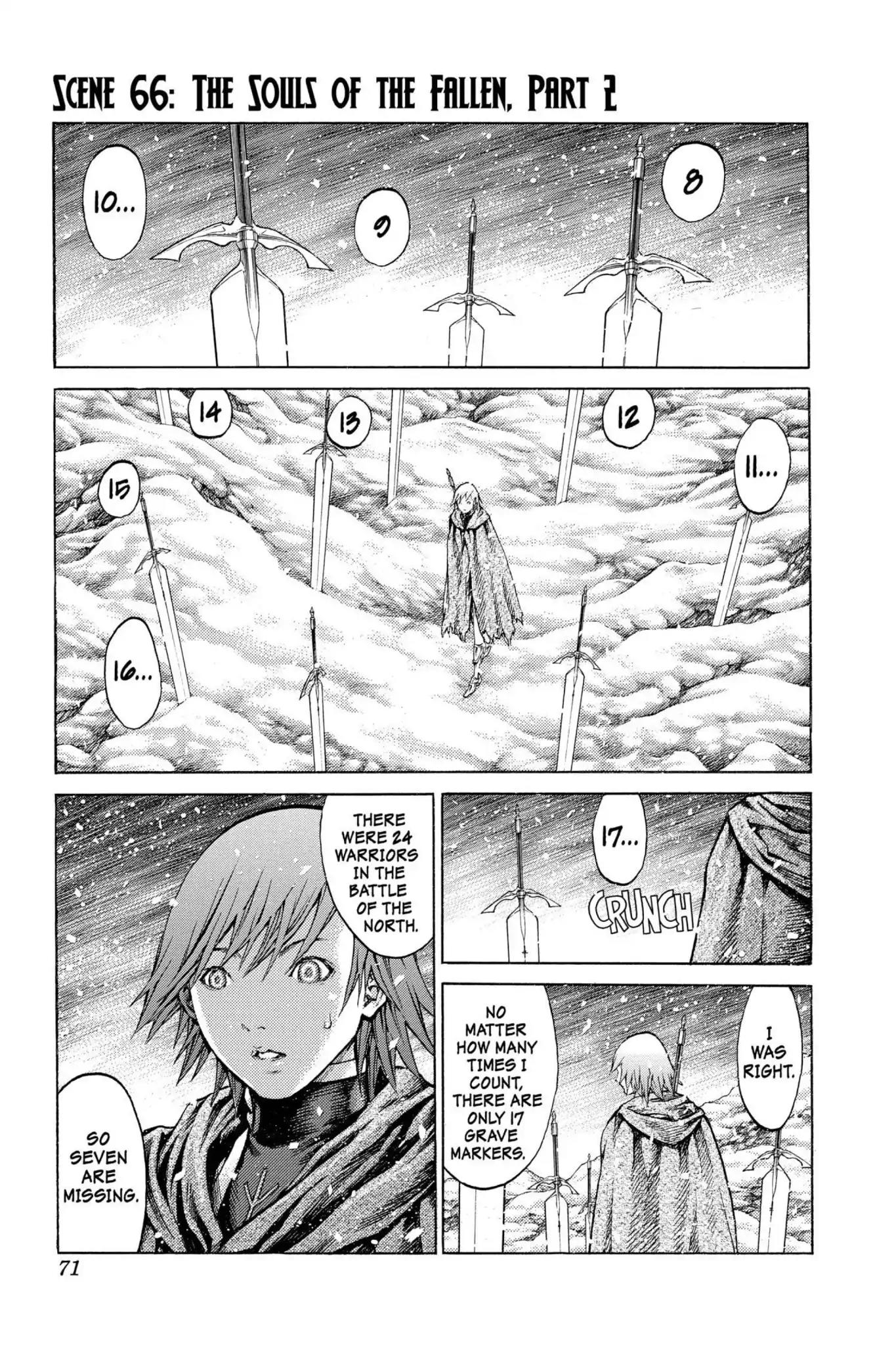 Claymore Chapter 66 page 1 - Chapter 66: Vol.12 Scene 66: The Souls of the Fallen, Part 2