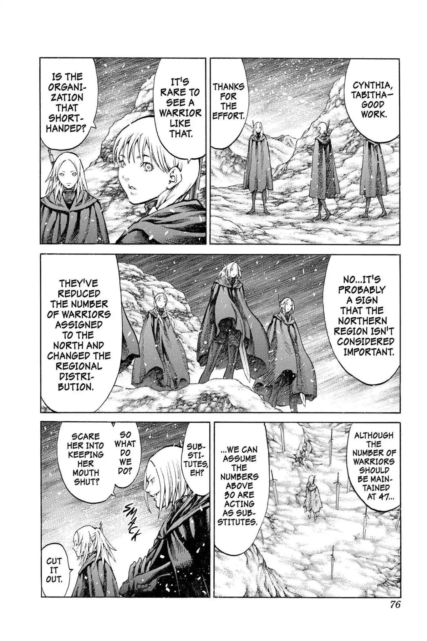 Claymore Chapter 66 page 5 - Chapter 66: Vol.12 Scene 66: The Souls of the Fallen, Part 2