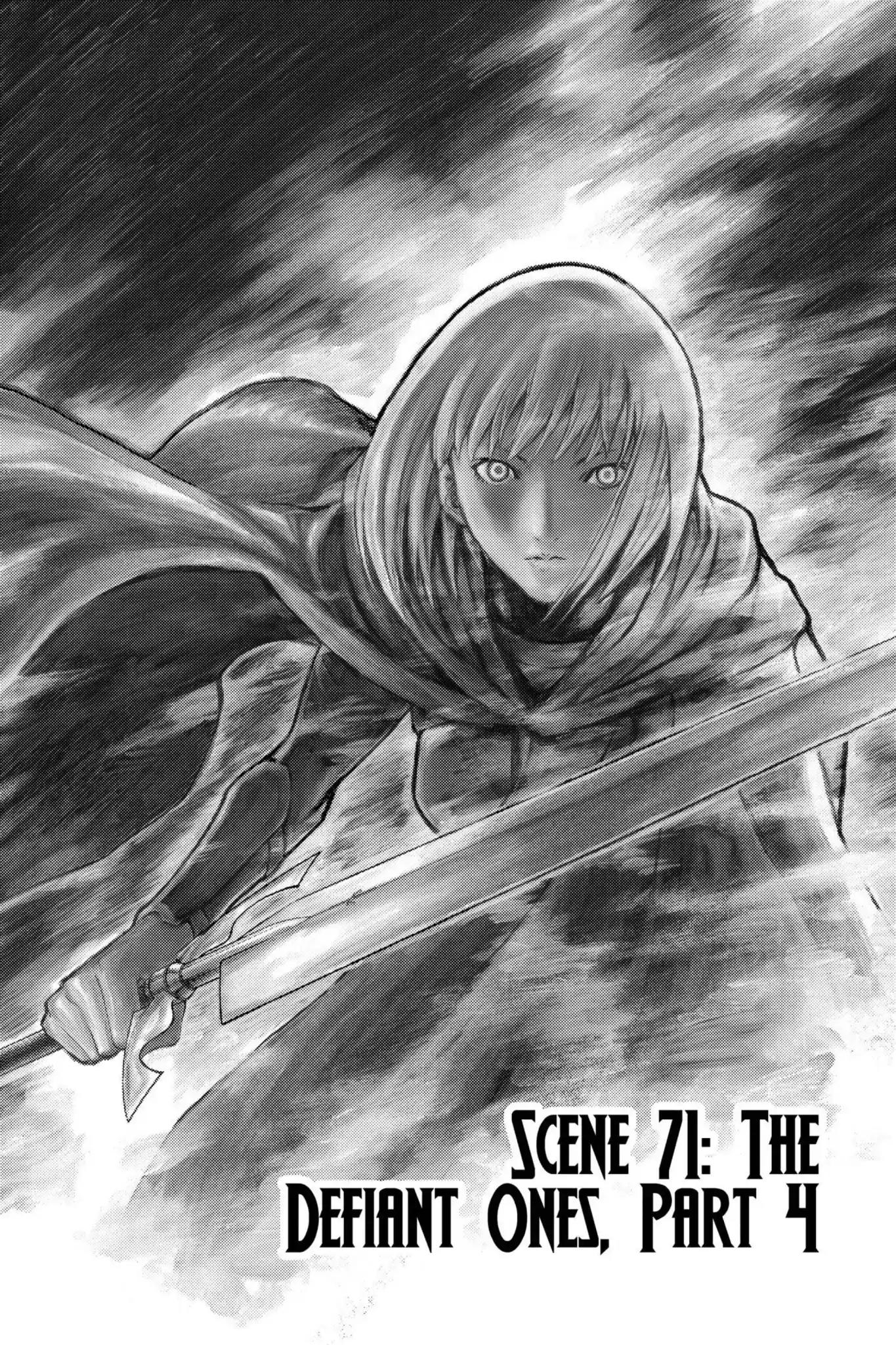 Claymore Chapter 71 page 1 - Chapter 71: Vol.13 Scene 71: The Defiant Ones, Part 4