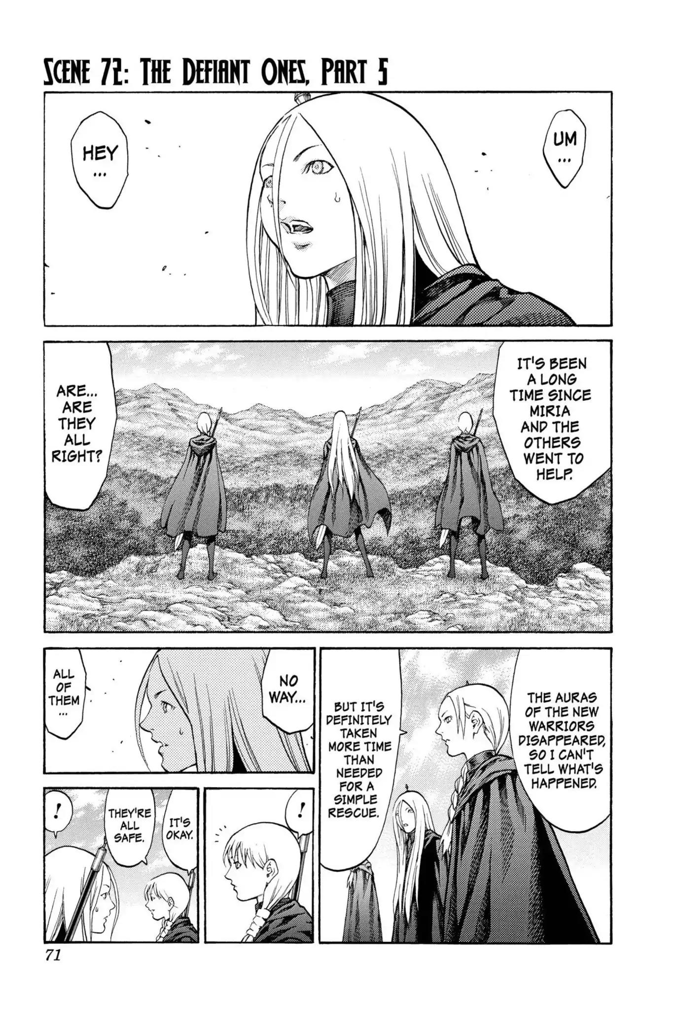 Claymore Chapter 72 page 1 - Chapter 72: Vol.13 Scene 72: The Defiant Ones, Part 5
