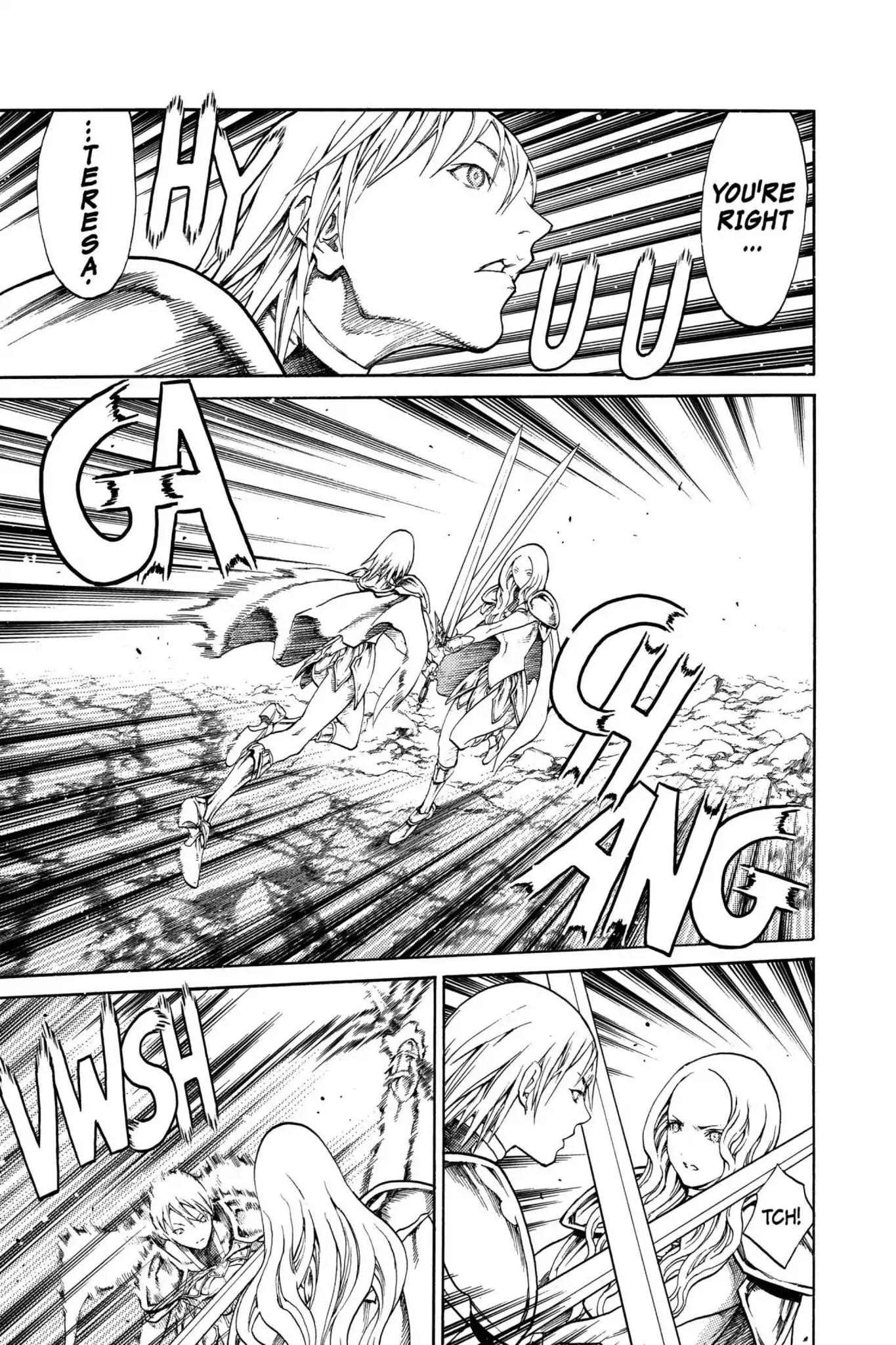 Claymore Chapter 73.5 page 12 - Vol.13 Extra Scene 1: A Warrior's Pride