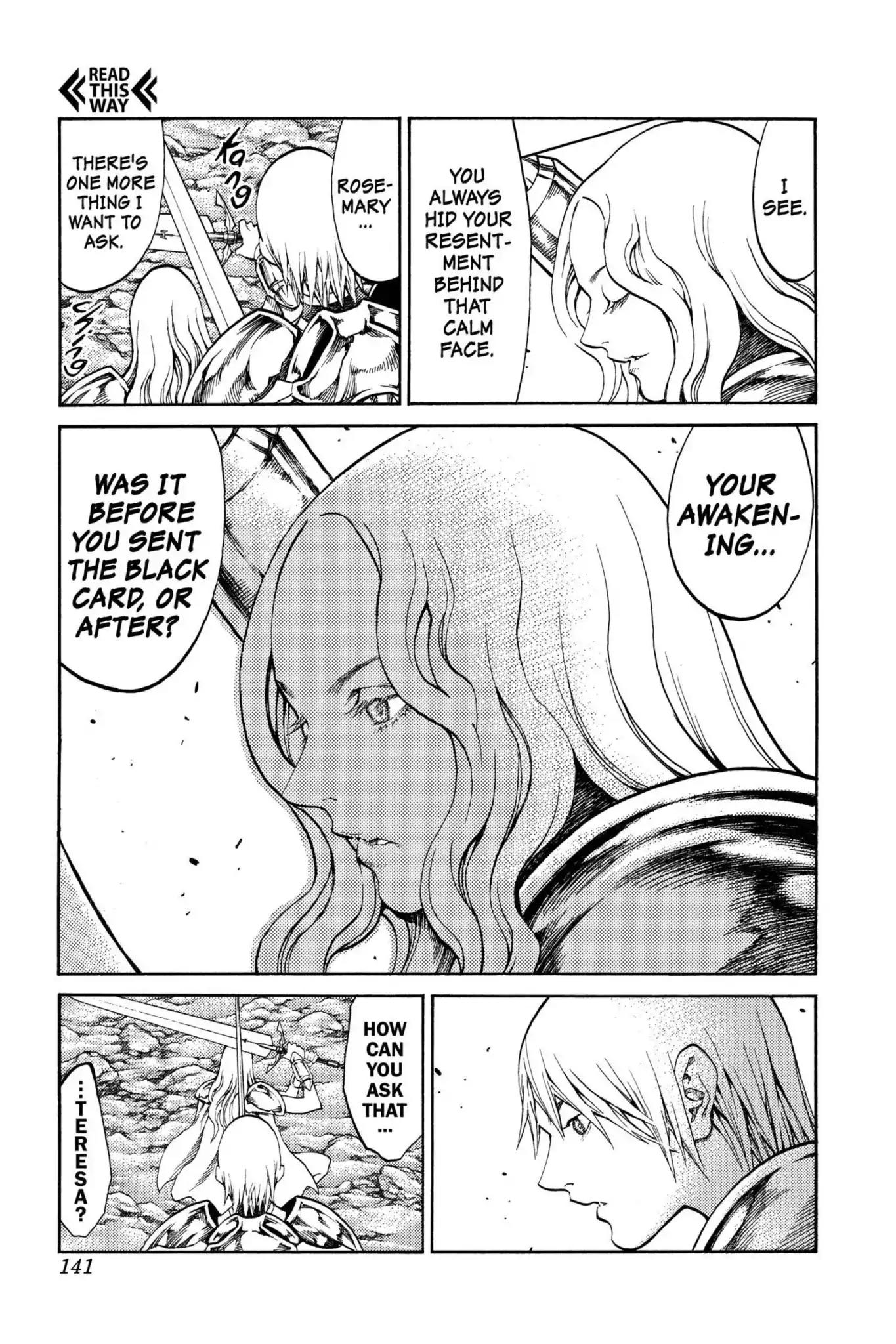 Claymore Chapter 73.5 page 16 - Vol.13 Extra Scene 1: A Warrior's Pride