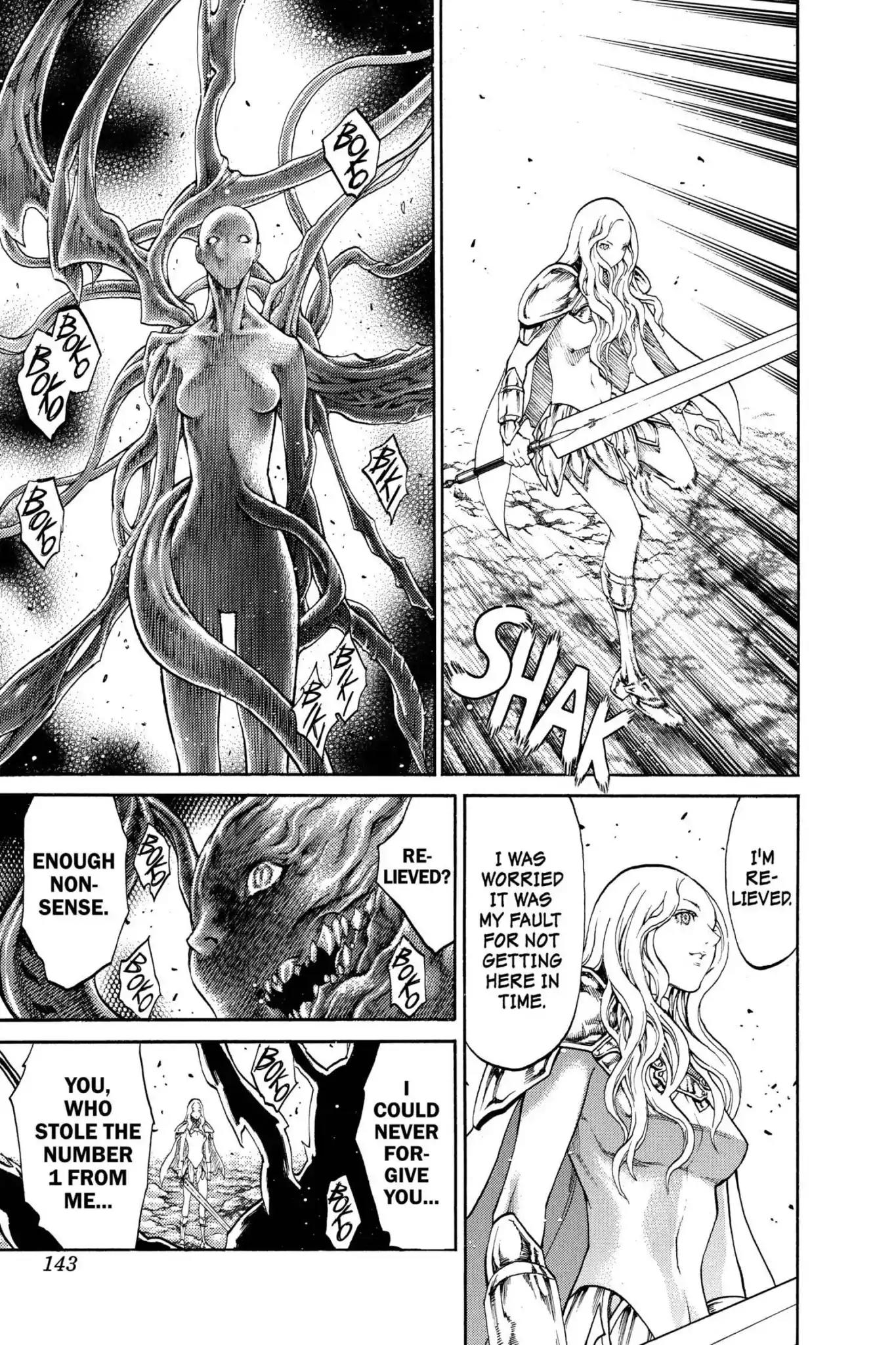 Claymore Chapter 73.5 page 18 - Vol.13 Extra Scene 1: A Warrior's Pride