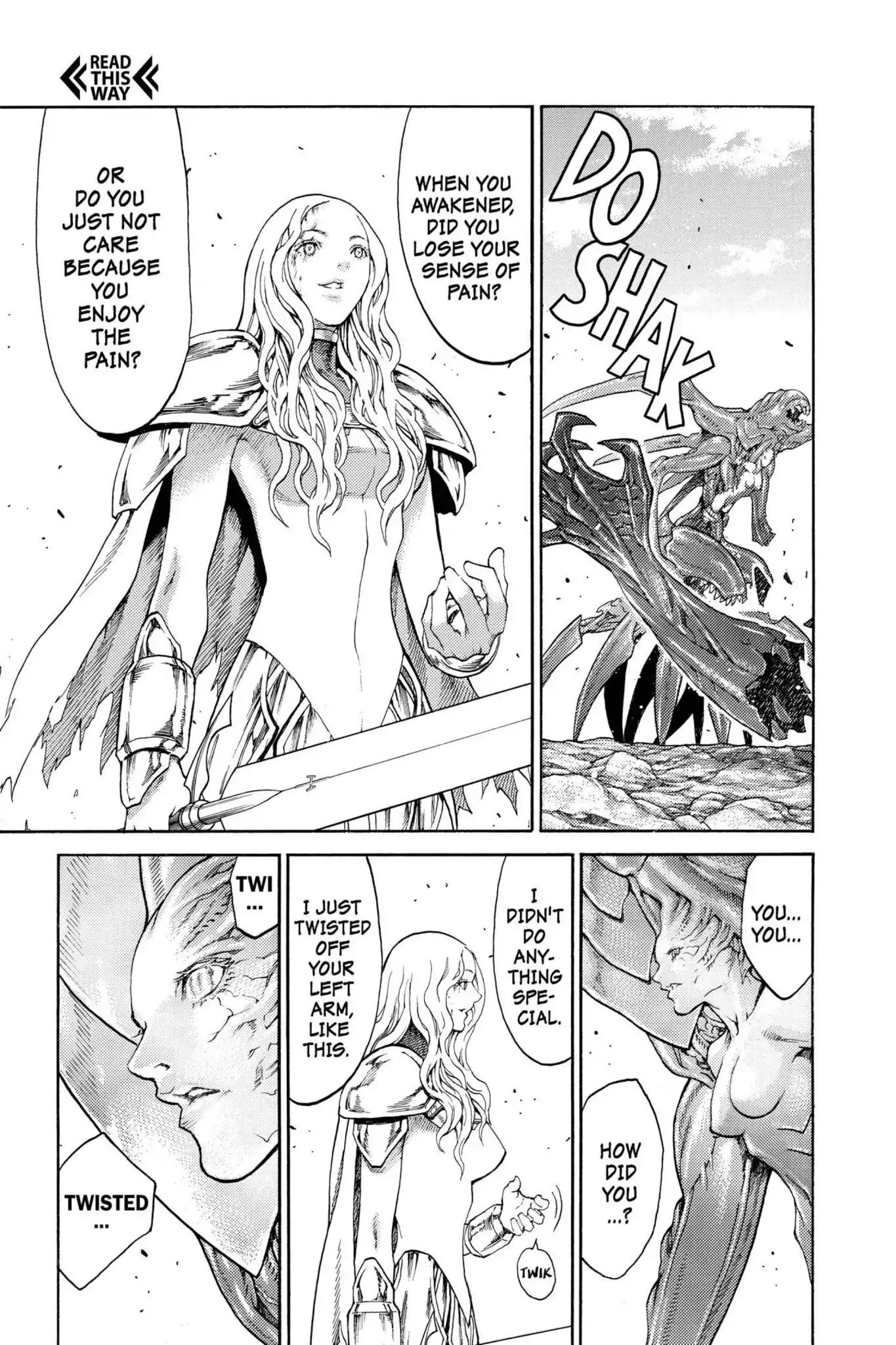 Claymore Chapter 73.5 page 25 - Vol.13 Extra Scene 1: A Warrior's Pride