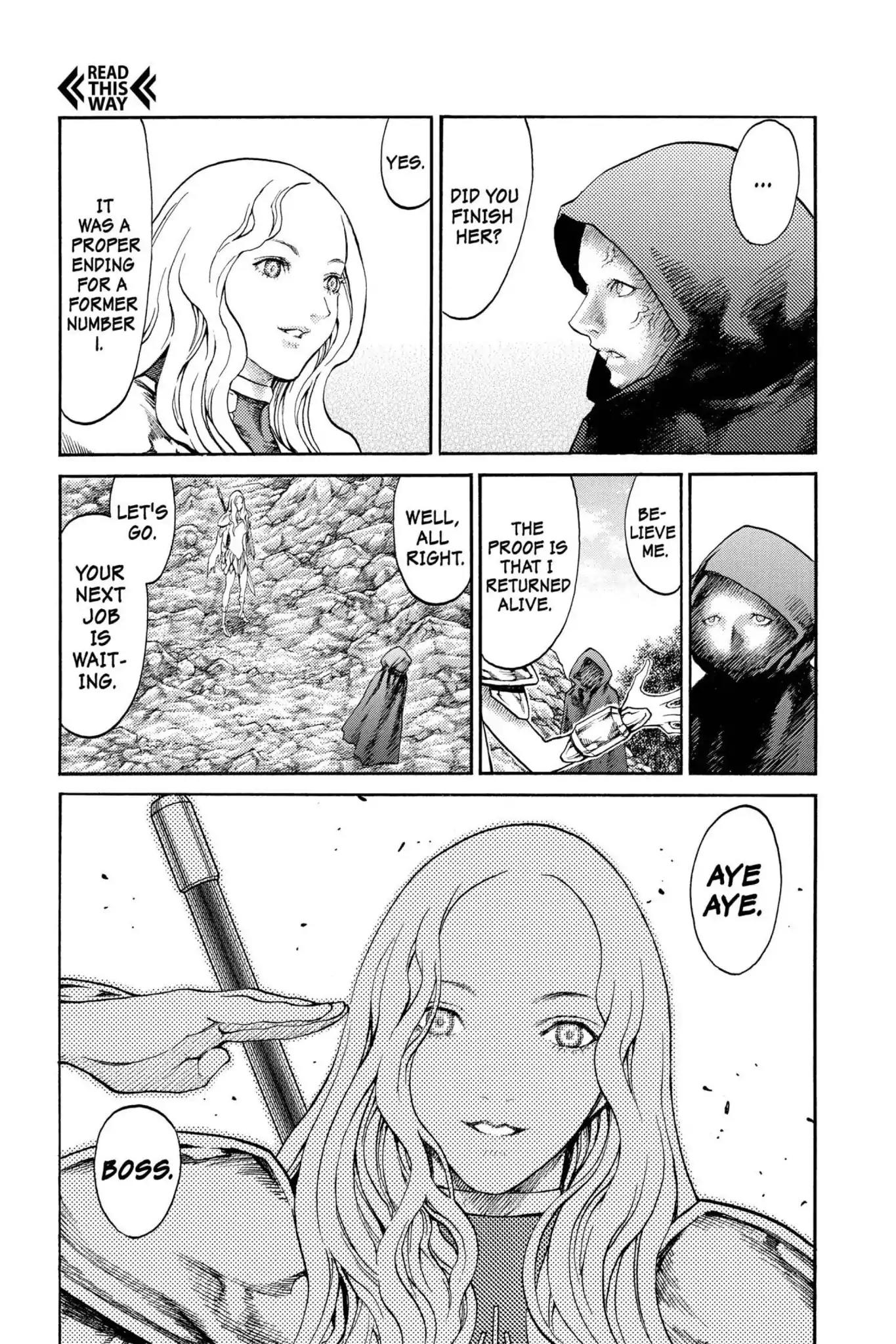 Claymore Chapter 73.5 page 30 - Vol.13 Extra Scene 1: A Warrior's Pride