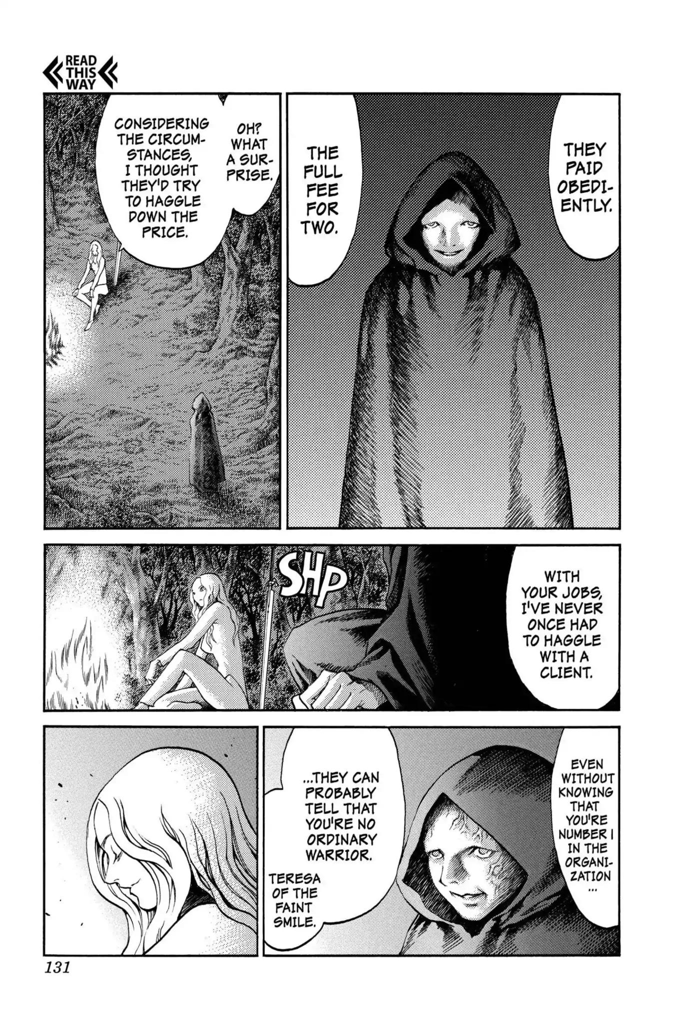 Claymore Chapter 73.5 page 6 - Vol.13 Extra Scene 1: A Warrior's Pride