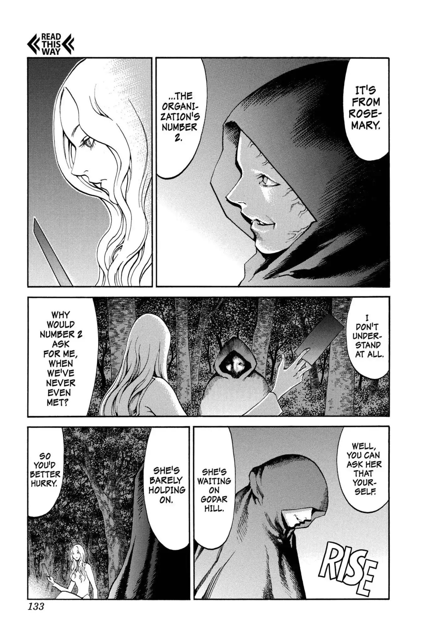 Claymore Chapter 73.5 page 8 - Vol.13 Extra Scene 1: A Warrior's Pride