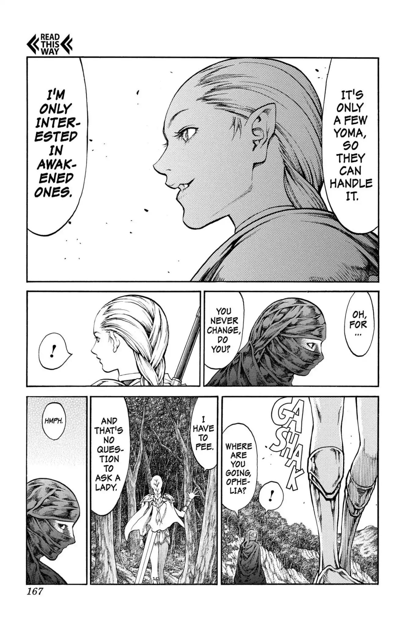 Claymore Chapter 73.6 page 10 - Vol.13 Extra Scene 2: The Phantom and the Wicked Warrior