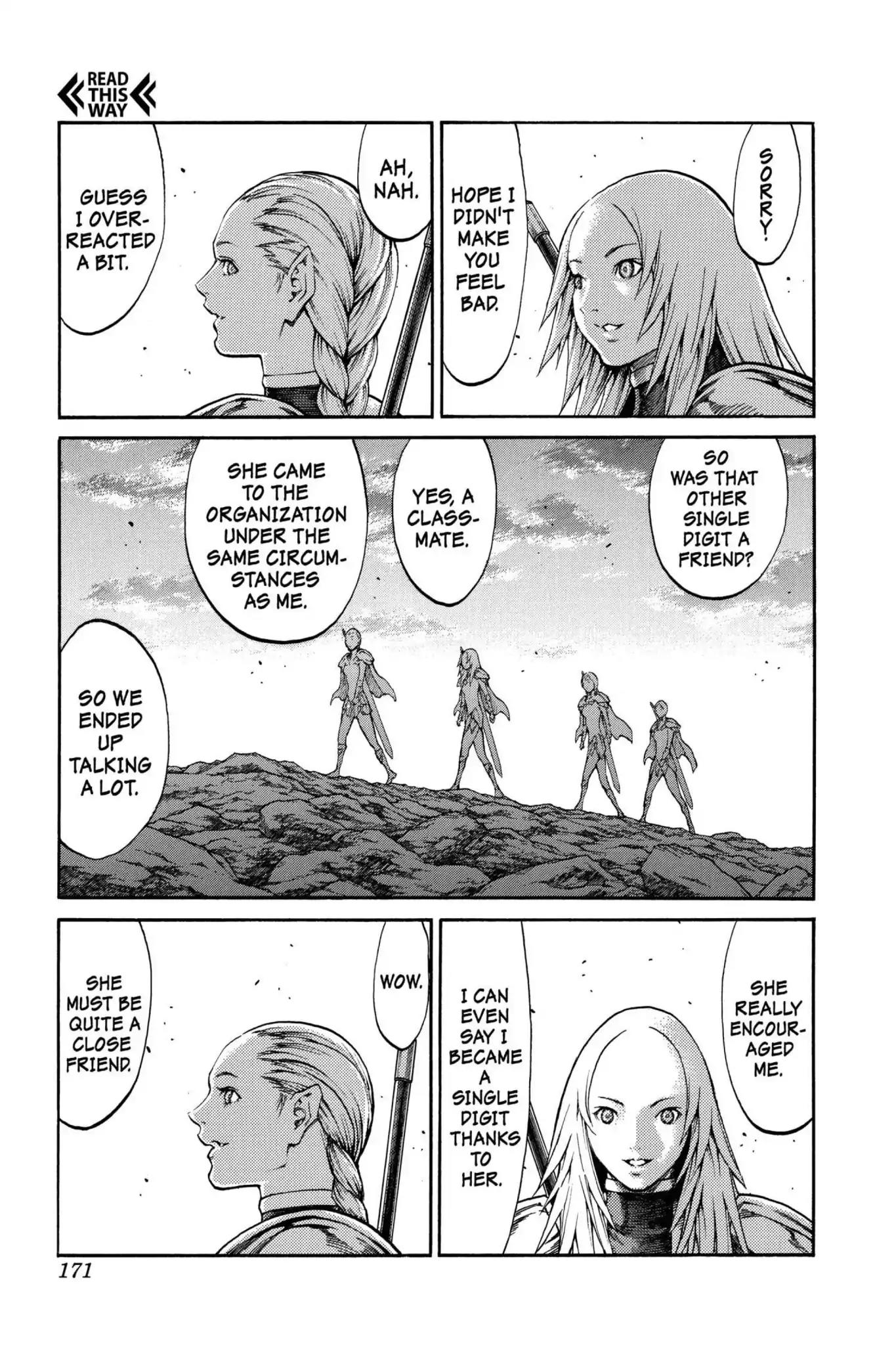 Claymore Chapter 73.6 page 14 - Vol.13 Extra Scene 2: The Phantom and the Wicked Warrior