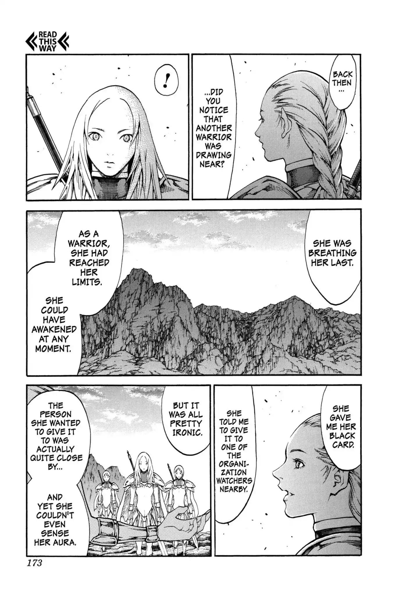 Claymore Chapter 73.6 page 16 - Vol.13 Extra Scene 2: The Phantom and the Wicked Warrior