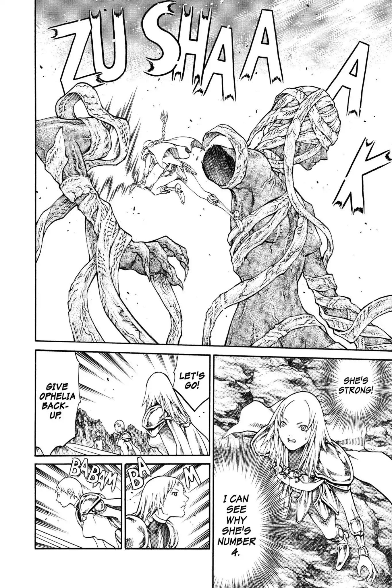 Claymore Chapter 73.6 page 22 - Vol.13 Extra Scene 2: The Phantom and the Wicked Warrior