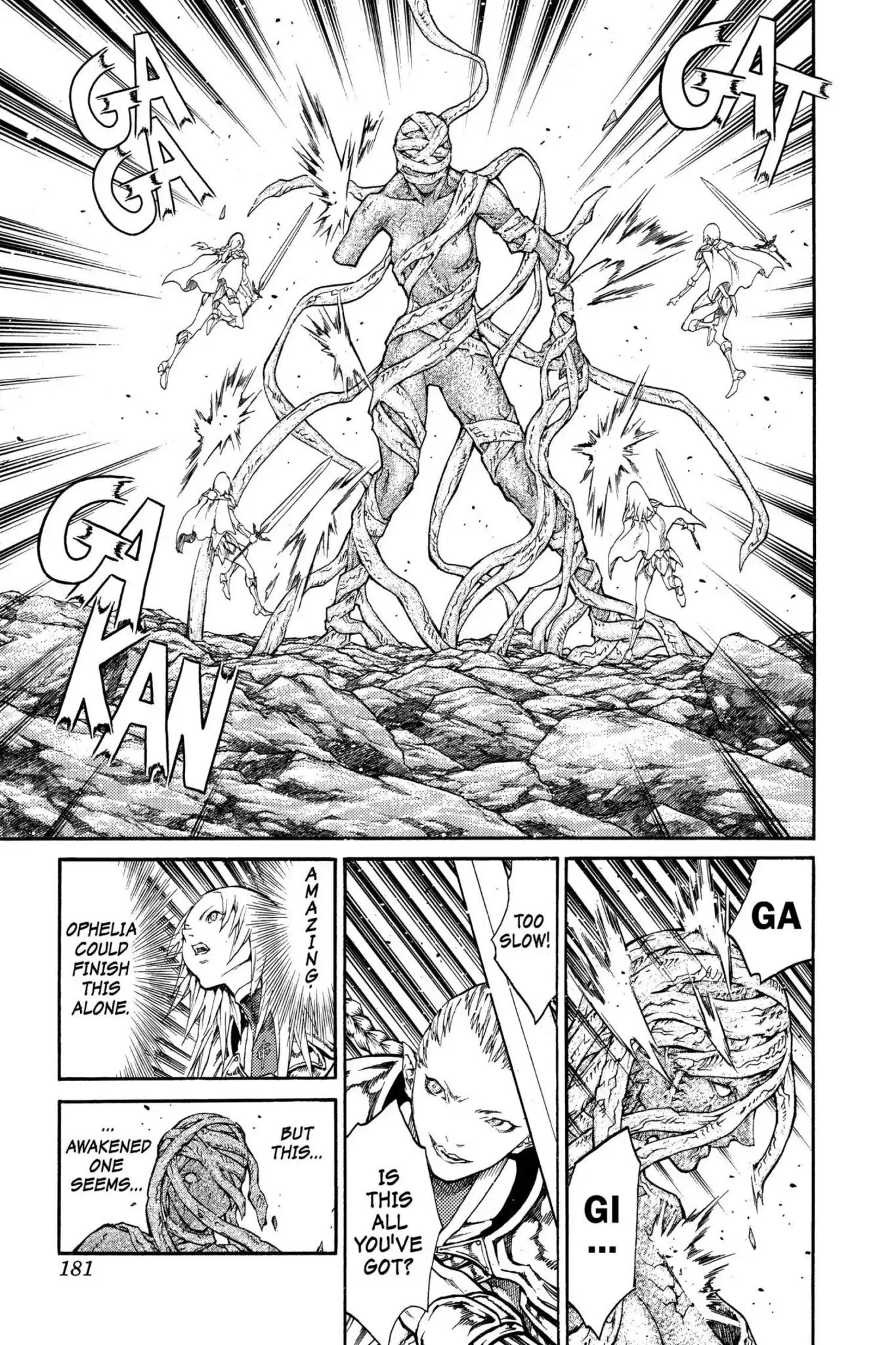 Claymore Chapter 73.6 page 23 - Vol.13 Extra Scene 2: The Phantom and the Wicked Warrior