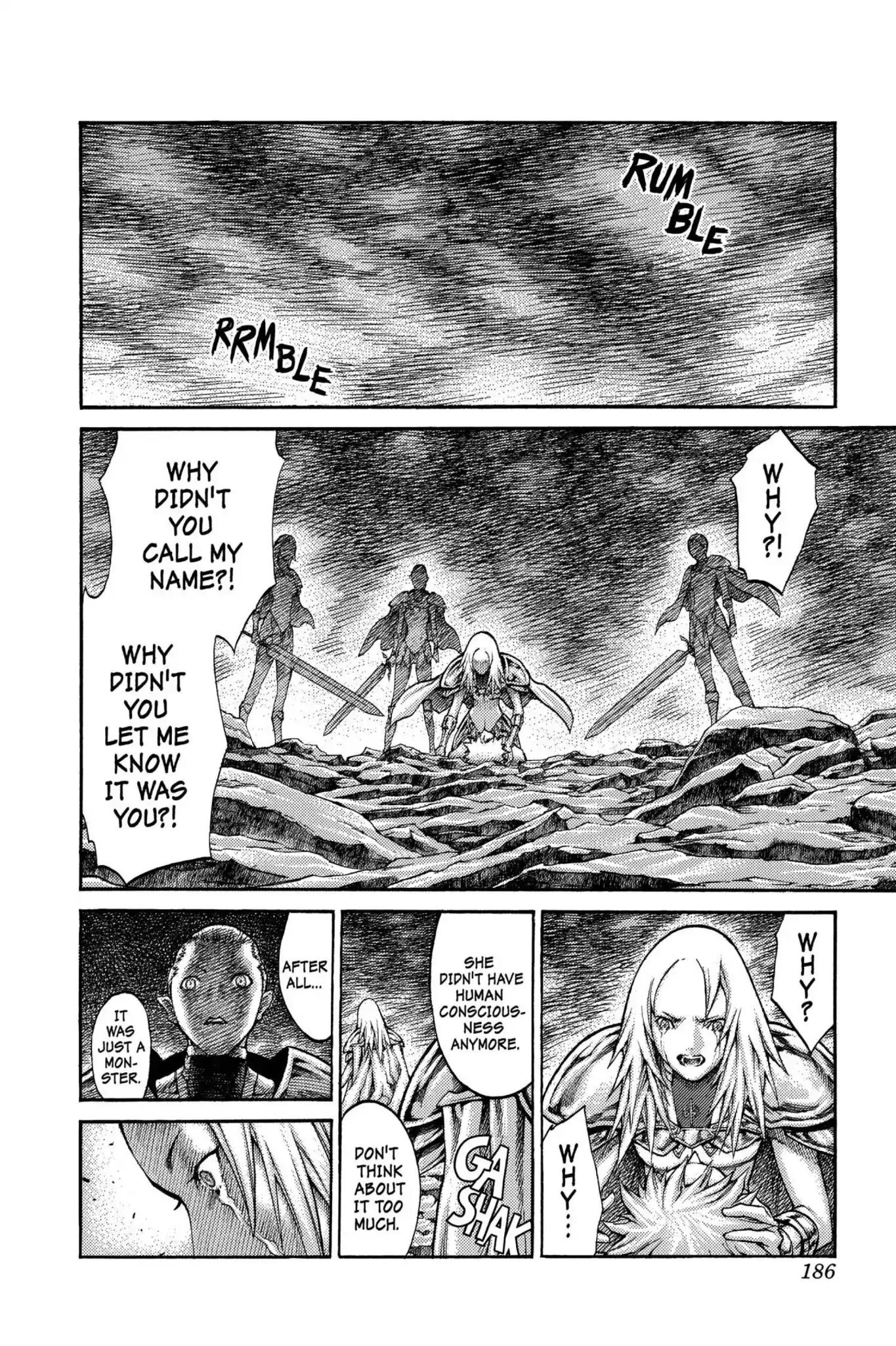 Claymore Chapter 73.6 page 27 - Vol.13 Extra Scene 2: The Phantom and the Wicked Warrior