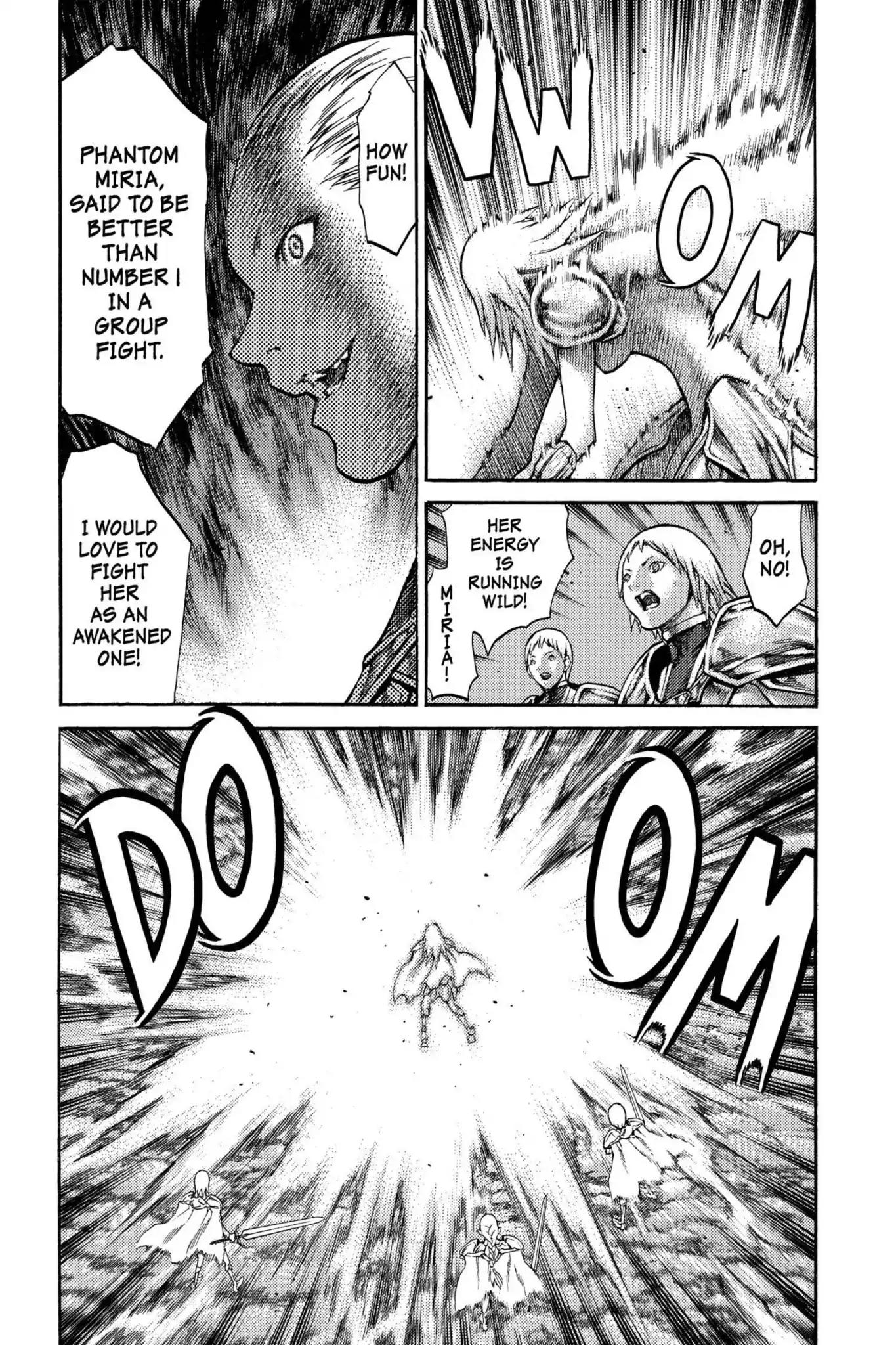 Claymore Chapter 73.6 page 28 - Vol.13 Extra Scene 2: The Phantom and the Wicked Warrior