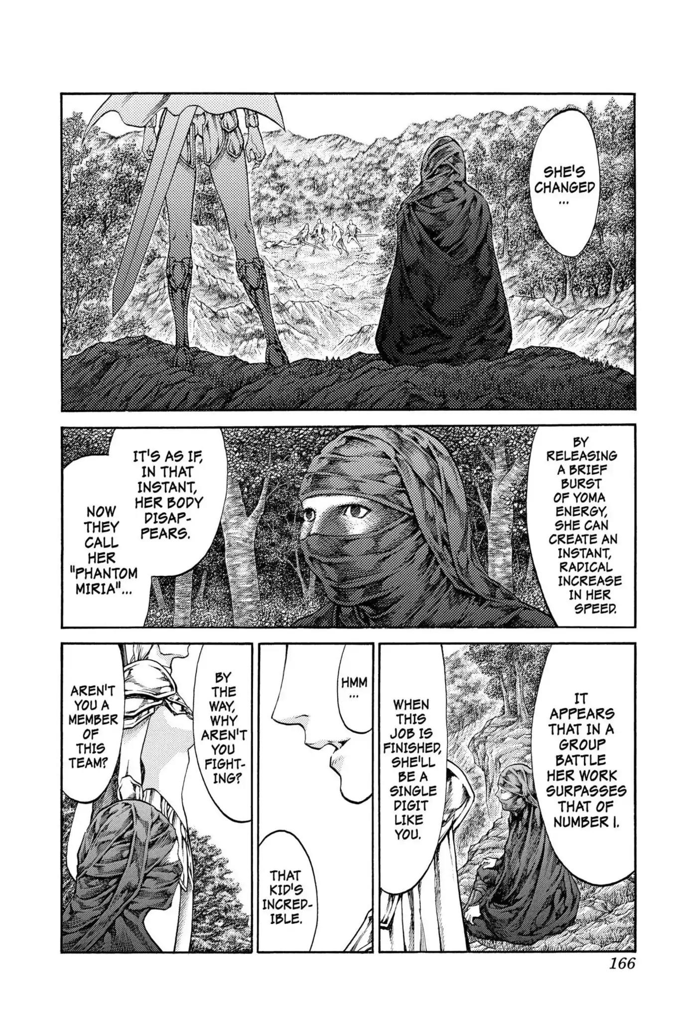 Claymore Chapter 73.6 page 9 - Vol.13 Extra Scene 2: The Phantom and the Wicked Warrior