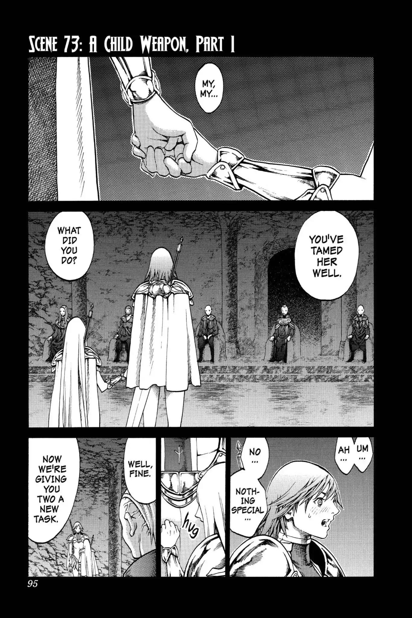 Claymore Chapter 73 page 1 - Chapter 73: Vol.13 Scene 73: A Child Weapon