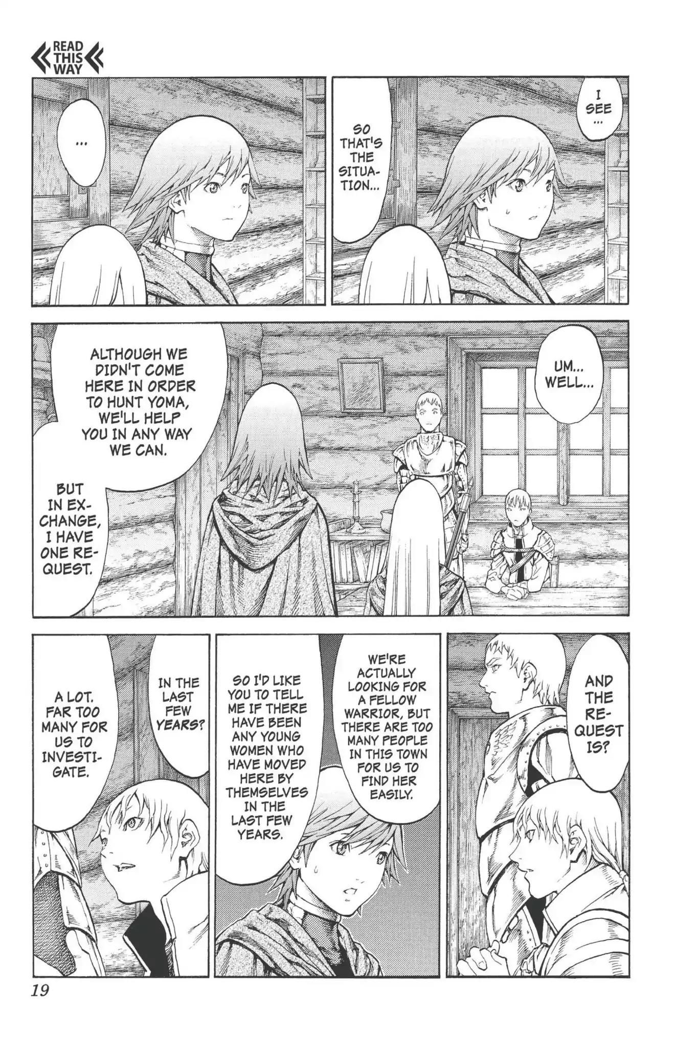 Claymore Chapter 74 page 19 - Chapter 74: Vol.14 Scene 74: A Child Weapon, Part 2