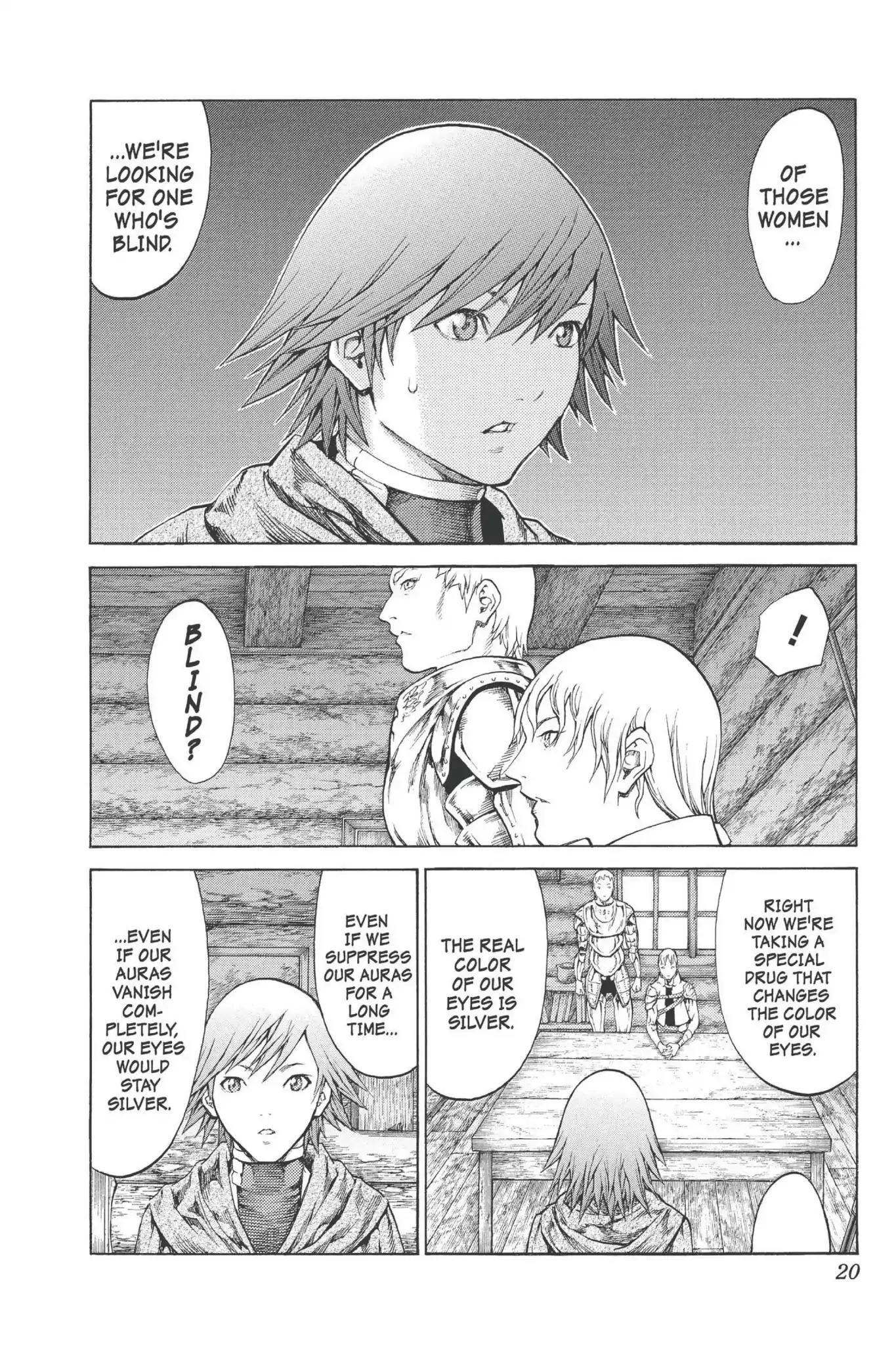 Claymore Chapter 74 page 20 - Chapter 74: Vol.14 Scene 74: A Child Weapon, Part 2