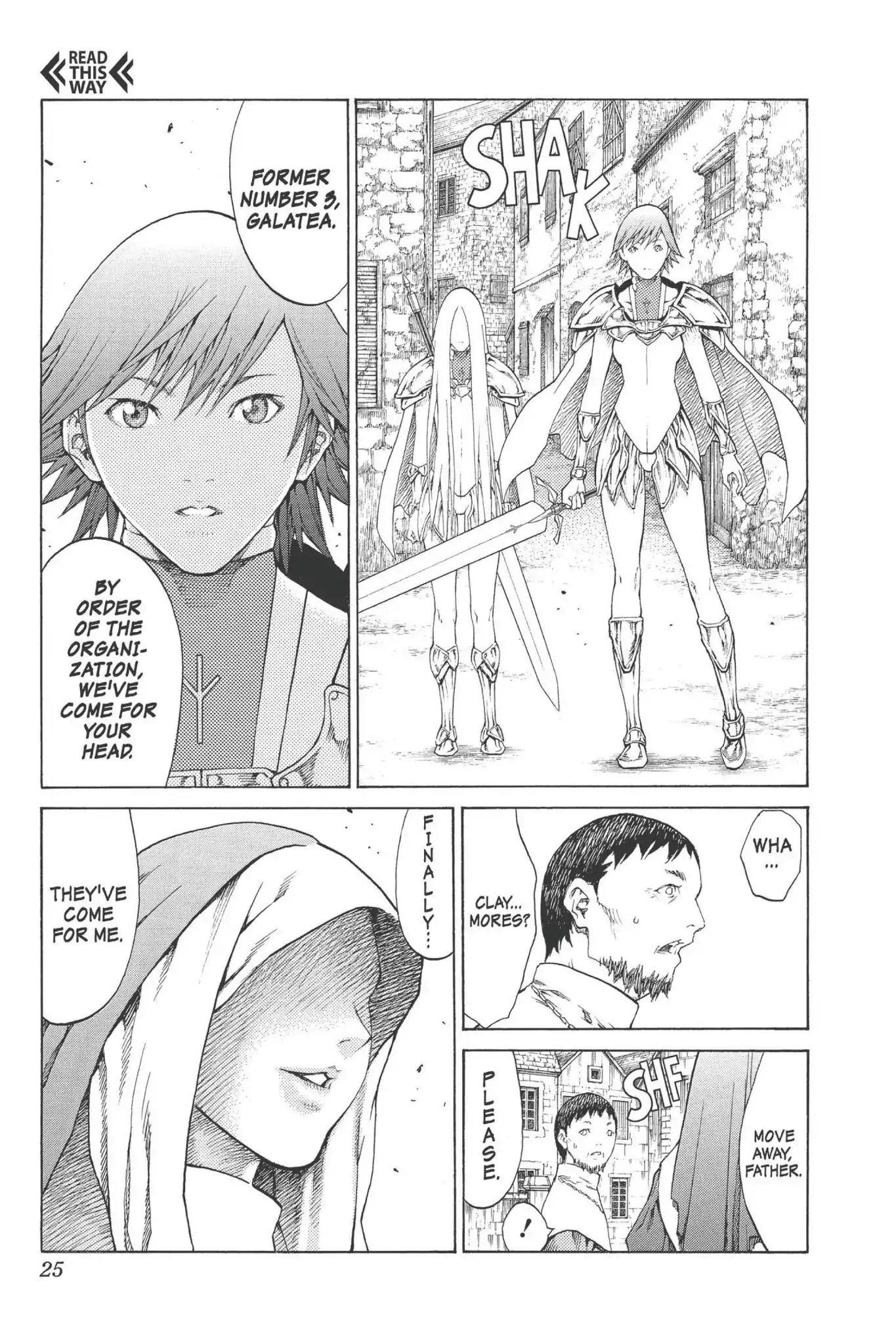 Claymore Chapter 74 page 25 - Chapter 74: Vol.14 Scene 74: A Child Weapon, Part 2