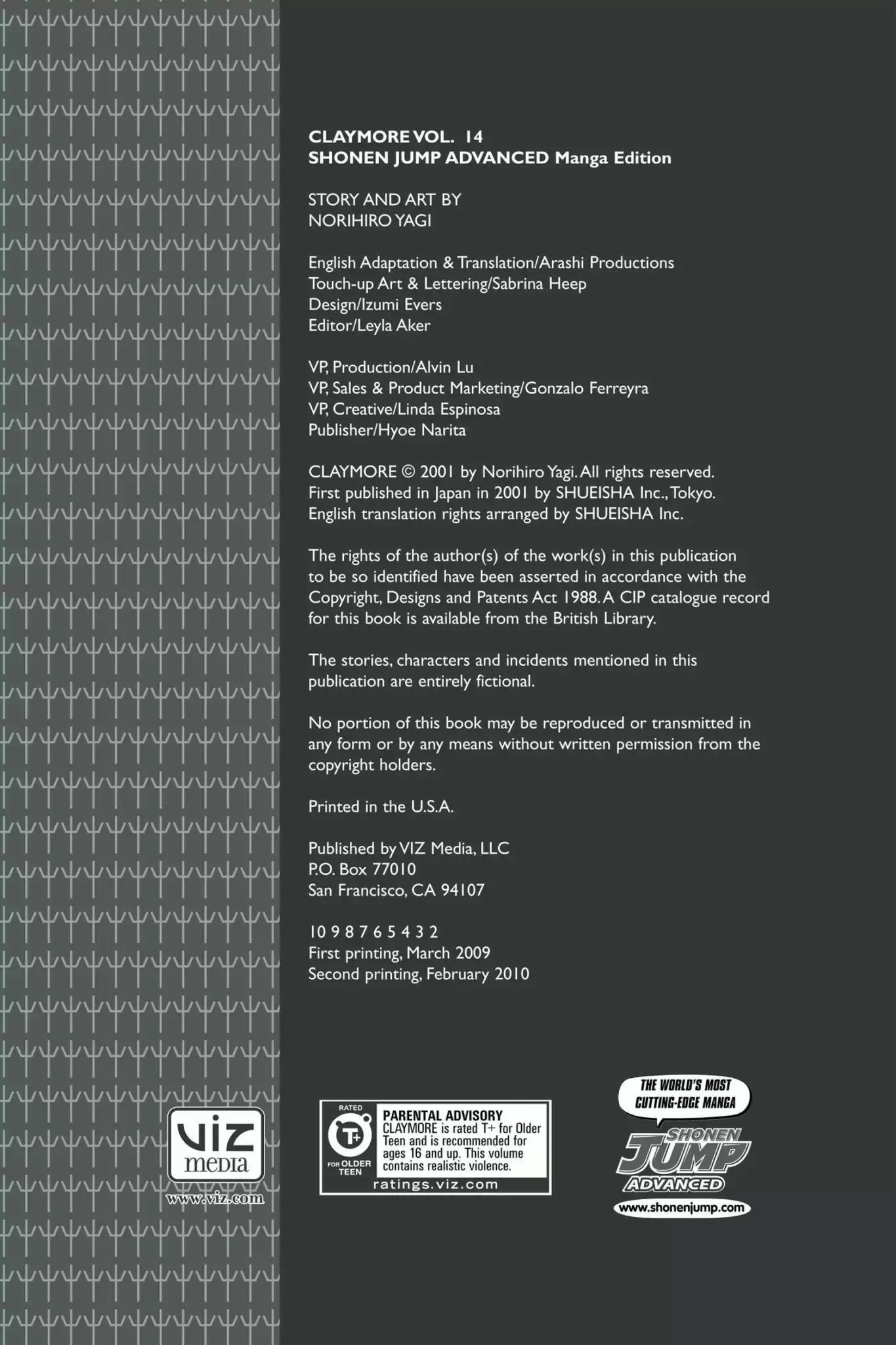 Claymore Chapter 74 page 3 - Chapter 74: Vol.14 Scene 74: A Child Weapon, Part 2