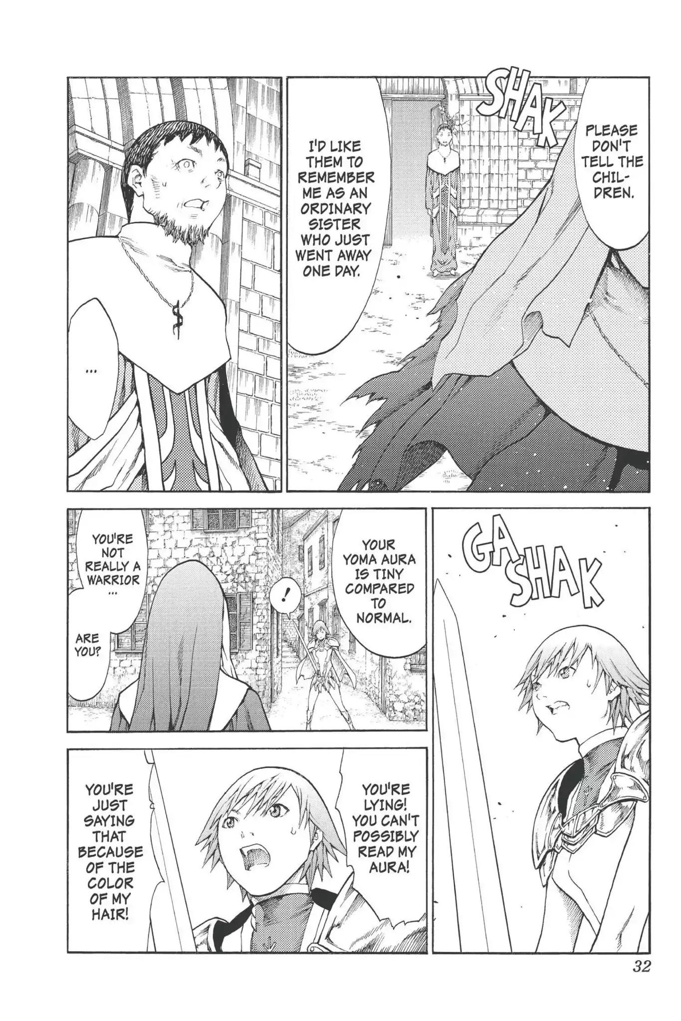 Claymore Chapter 74 page 32 - Chapter 74: Vol.14 Scene 74: A Child Weapon, Part 2