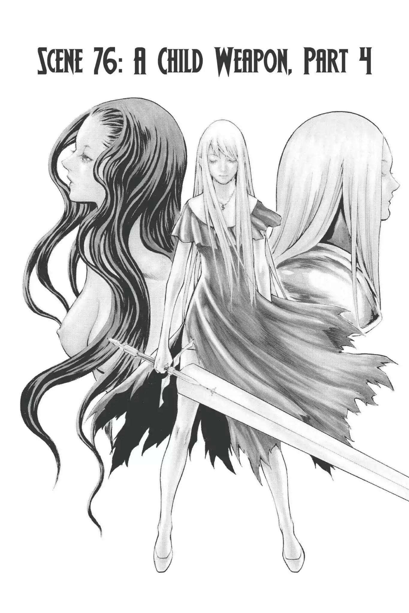 Claymore Chapter 76 page 1 - Chapter 76: Vol.14 Scene 76: A Child Weapon, Part 4