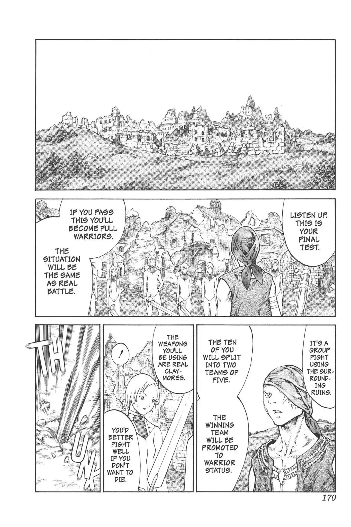 Claymore Chapter 77.6 page 11 - Vol.14 Extra Scene 4: Untarnished Resolve