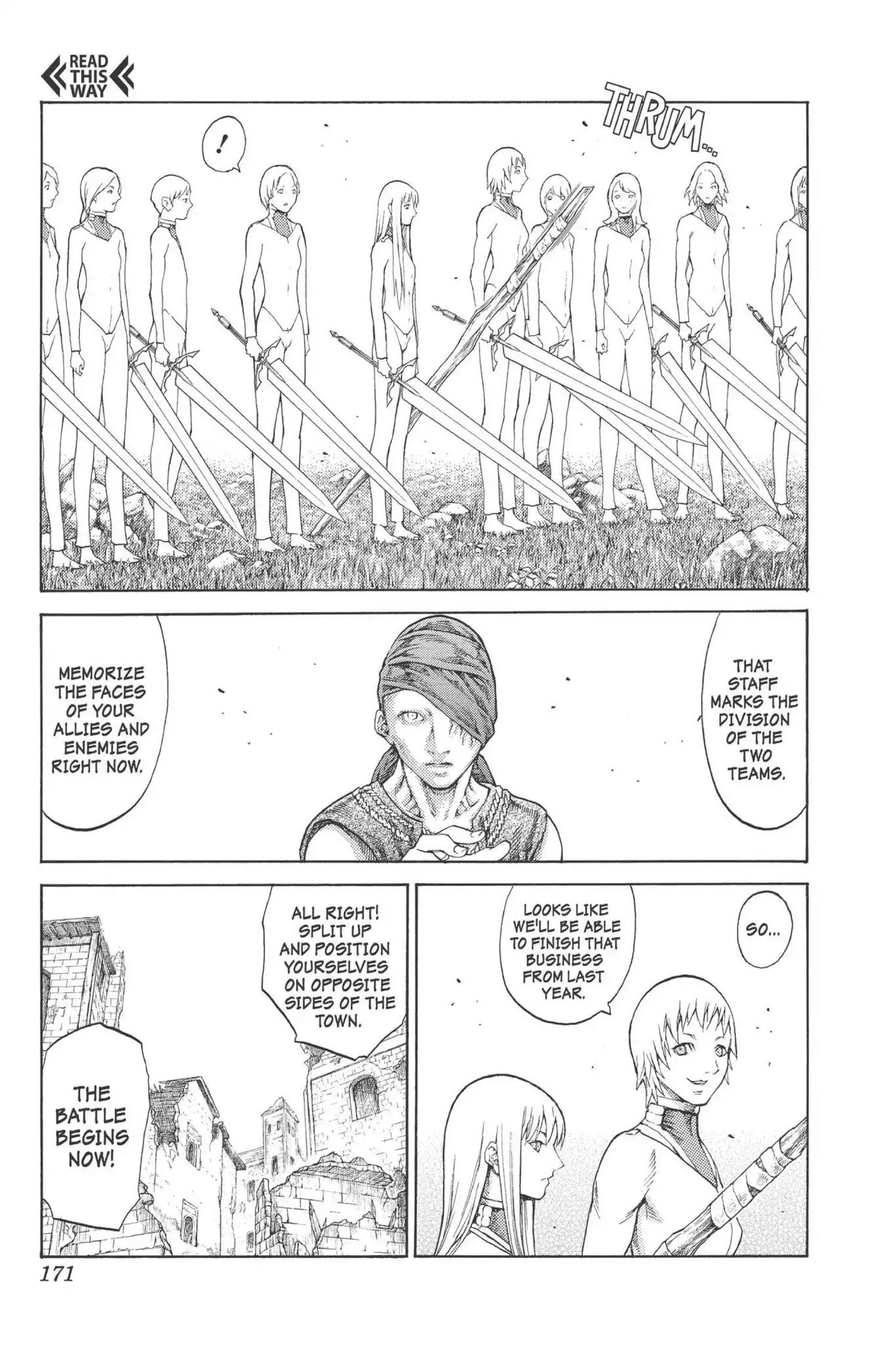 Claymore Chapter 77.6 page 12 - Vol.14 Extra Scene 4: Untarnished Resolve