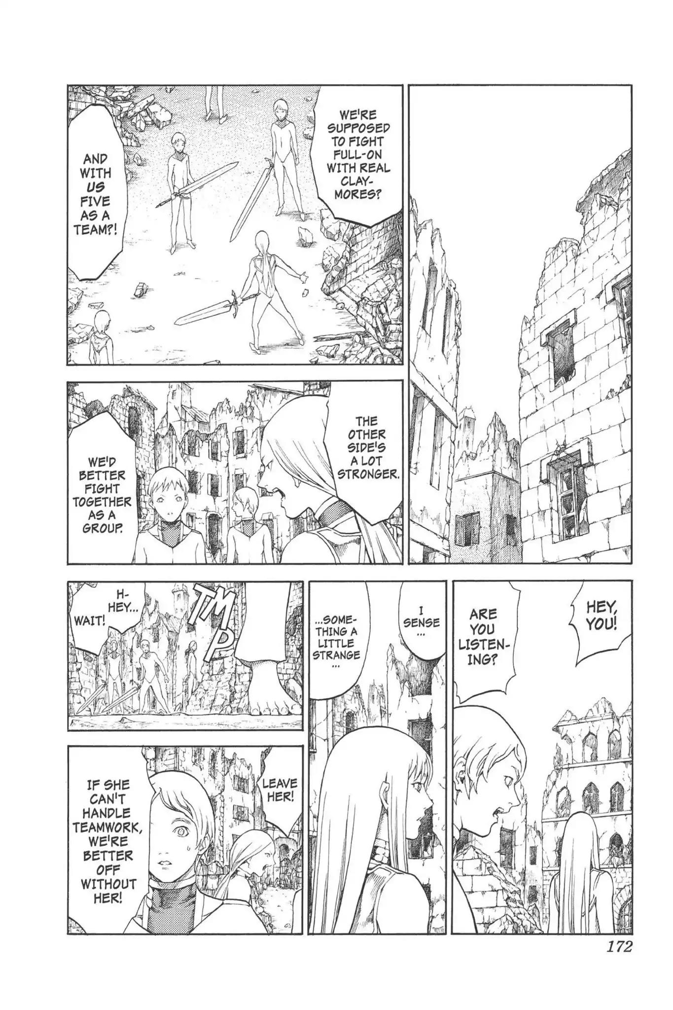 Claymore Chapter 77.6 page 13 - Vol.14 Extra Scene 4: Untarnished Resolve