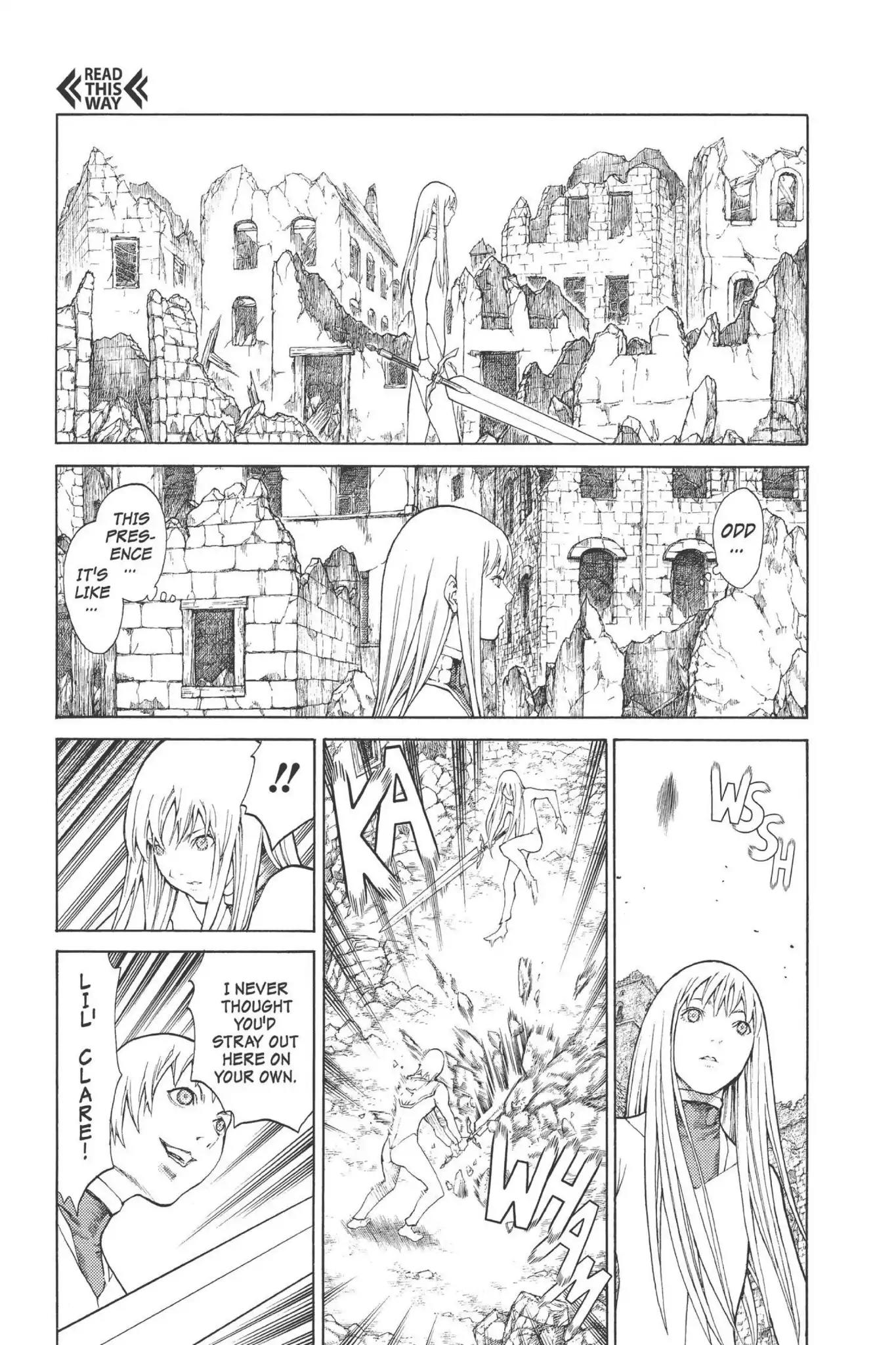 Claymore Chapter 77.6 page 14 - Vol.14 Extra Scene 4: Untarnished Resolve