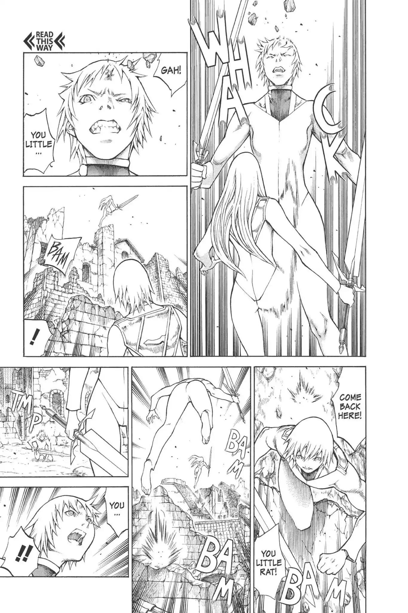 Claymore Chapter 77.6 page 18 - Vol.14 Extra Scene 4: Untarnished Resolve