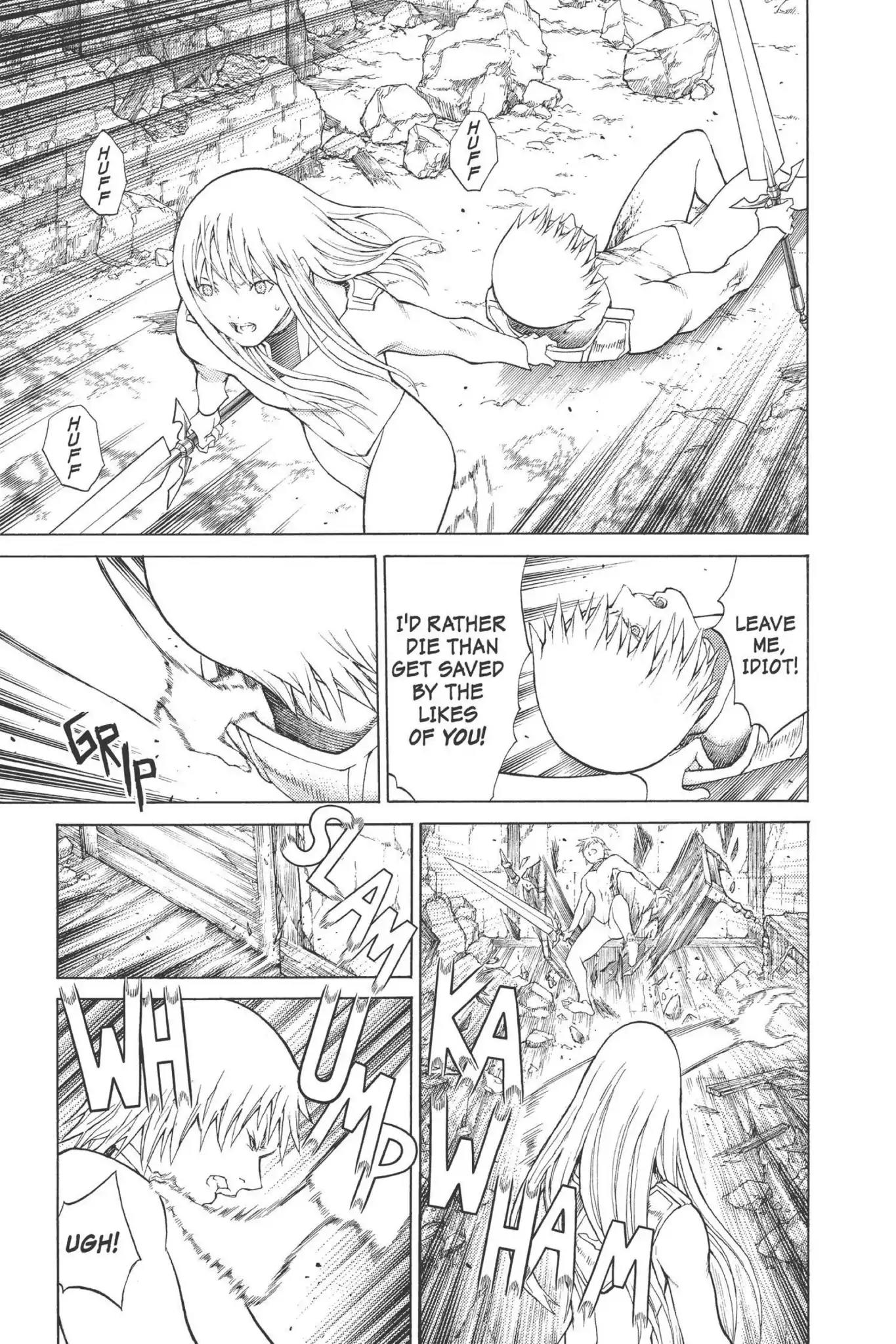 Claymore Chapter 77.6 page 22 - Vol.14 Extra Scene 4: Untarnished Resolve