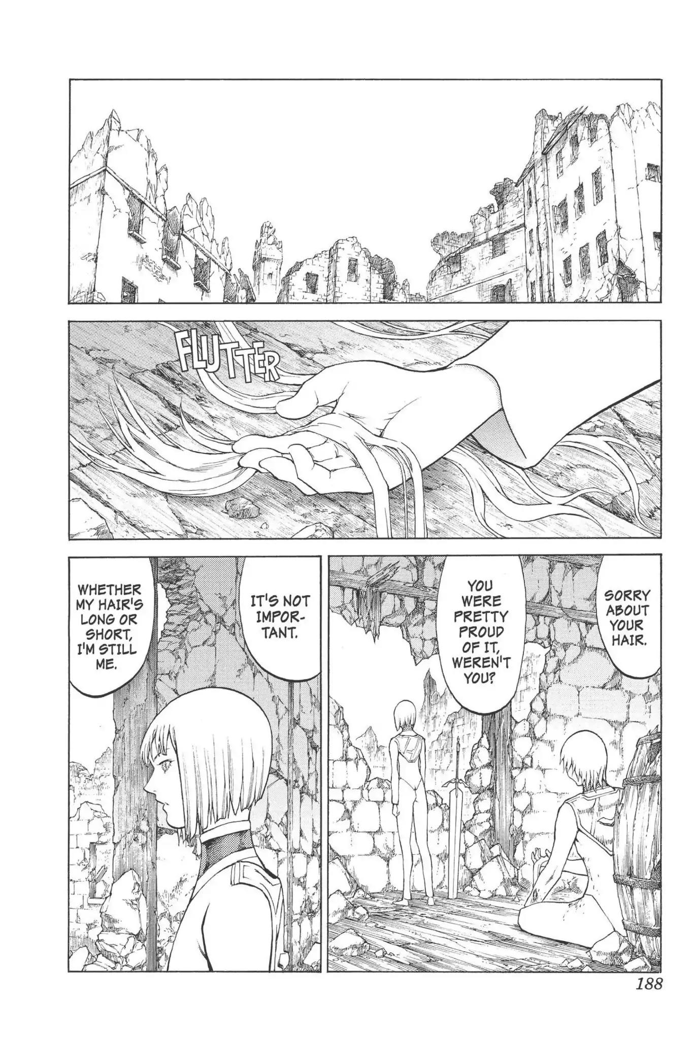 Claymore Chapter 77.6 page 28 - Vol.14 Extra Scene 4: Untarnished Resolve