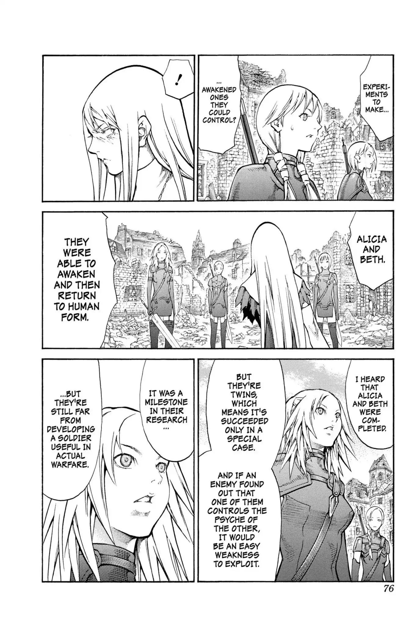 Claymore Chapter 80 page 5 - Chapter 80: Vol.15 Scene 80: Genesis of War, Part 3