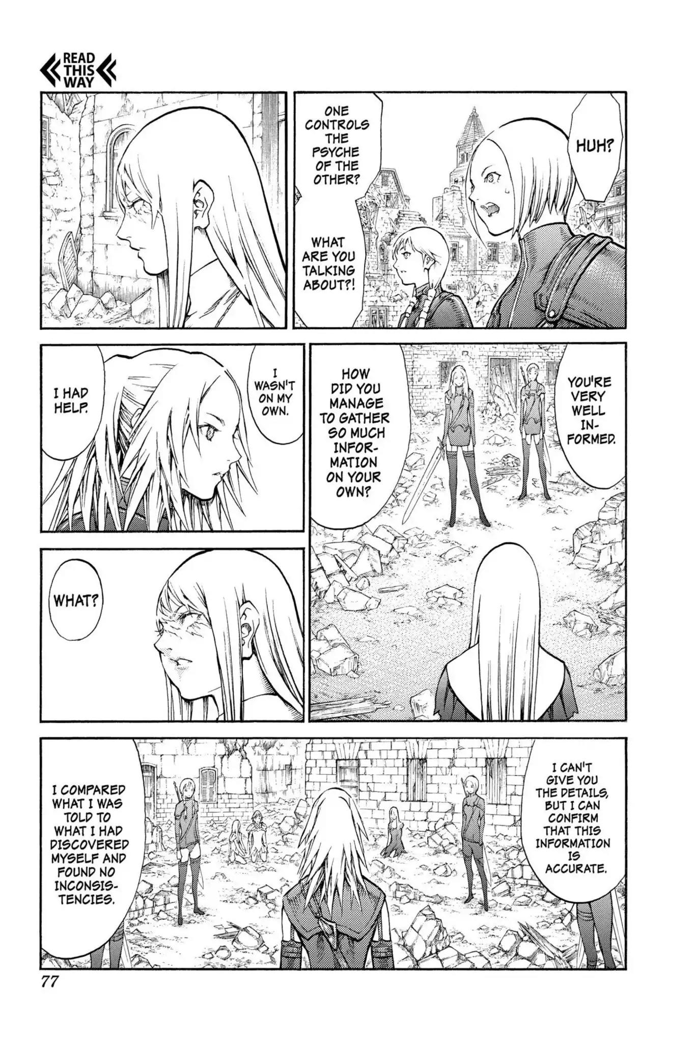 Claymore Chapter 80 page 6 - Chapter 80: Vol.15 Scene 80: Genesis of War, Part 3