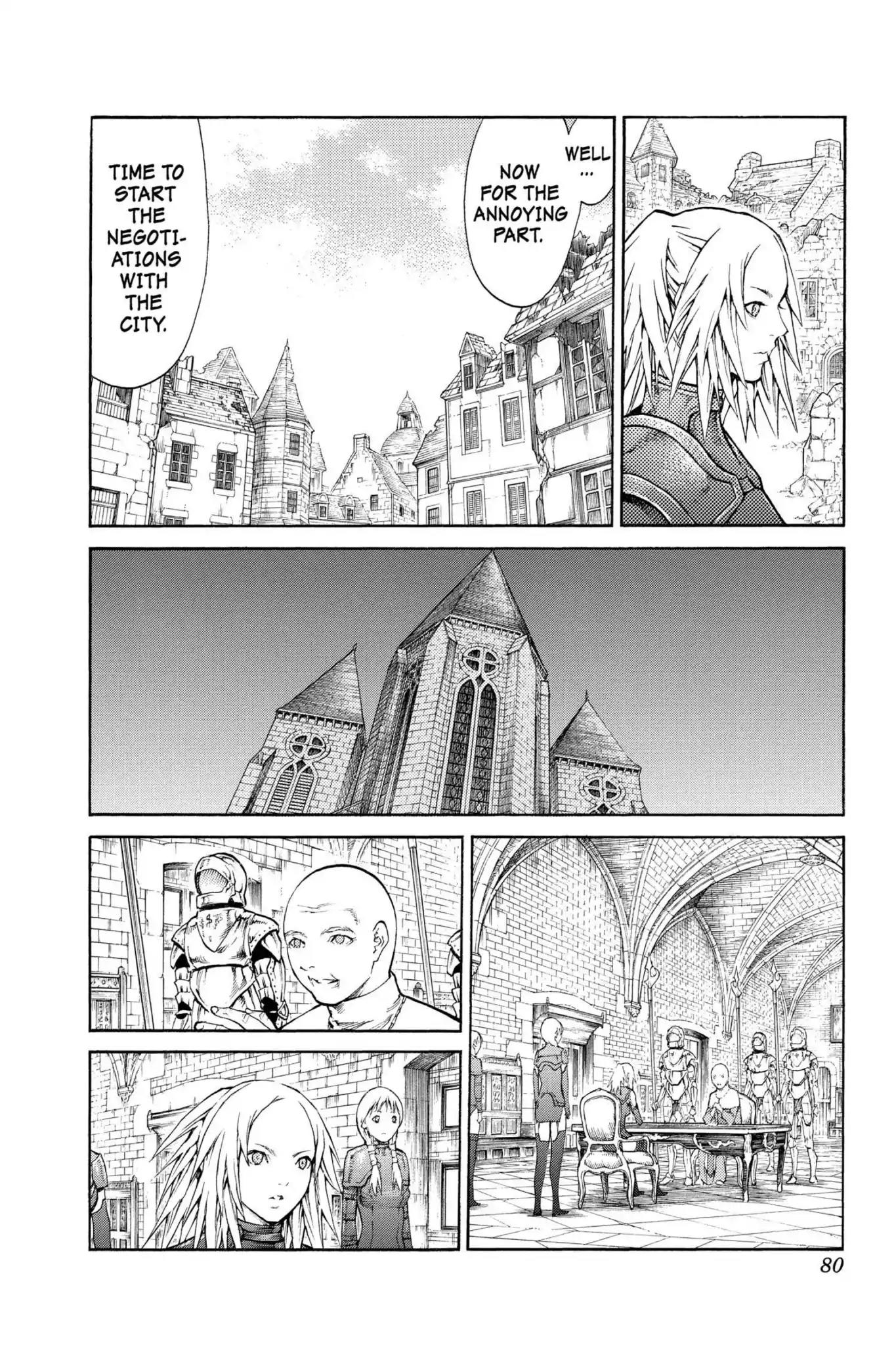 Claymore Chapter 80 page 9 - Chapter 80: Vol.15 Scene 80: Genesis of War, Part 3