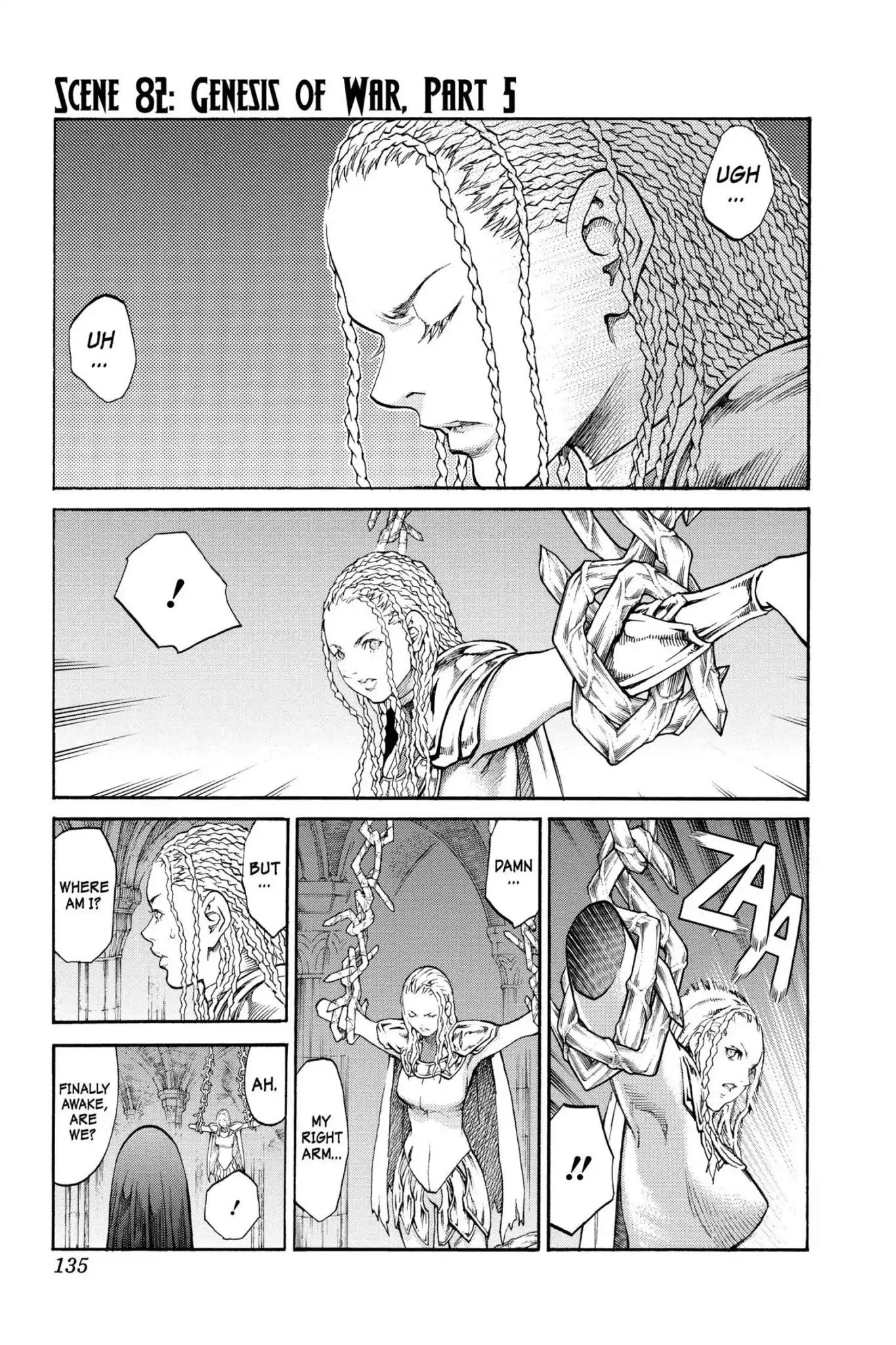 Claymore Chapter 82 page 1 - Chapter 82: Vol.15 Scene 82: Genesis of War, Part 5